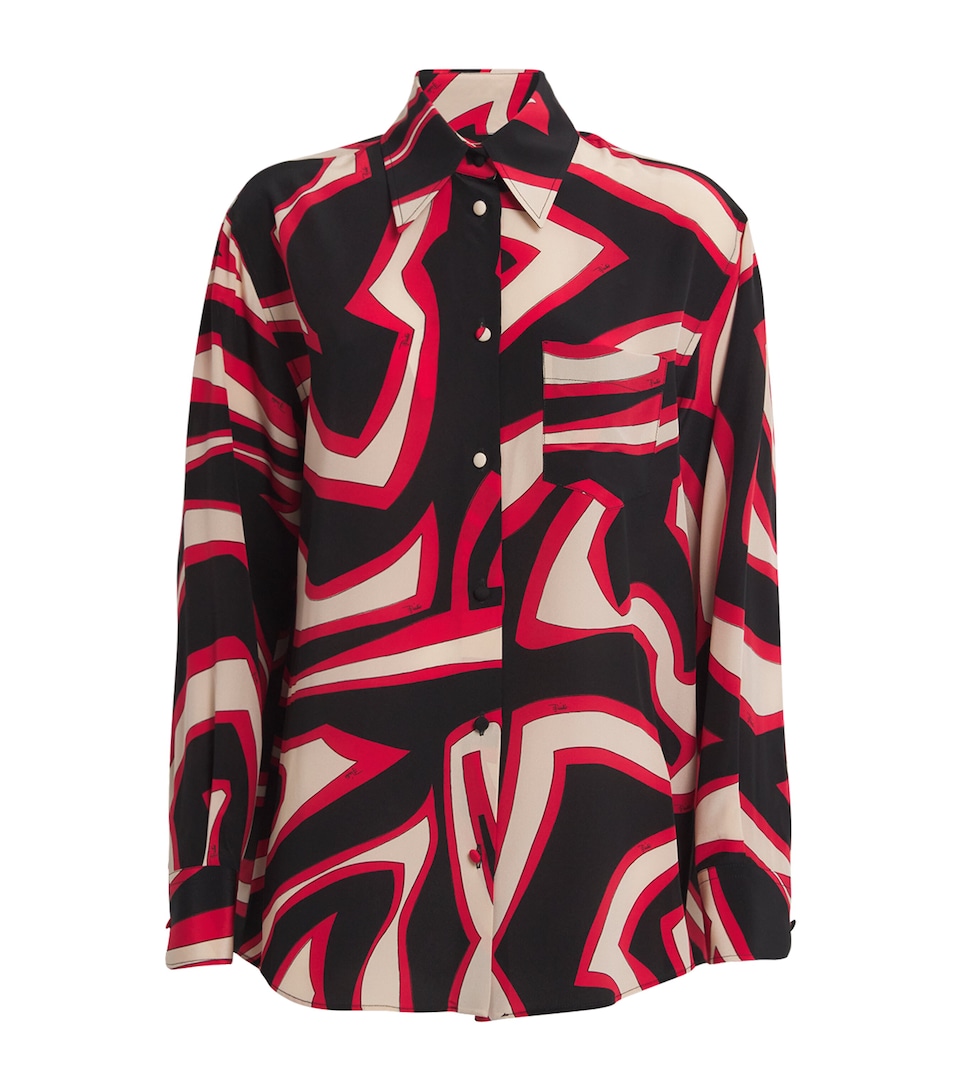 Silk Twill Labirinto Print Shirt
