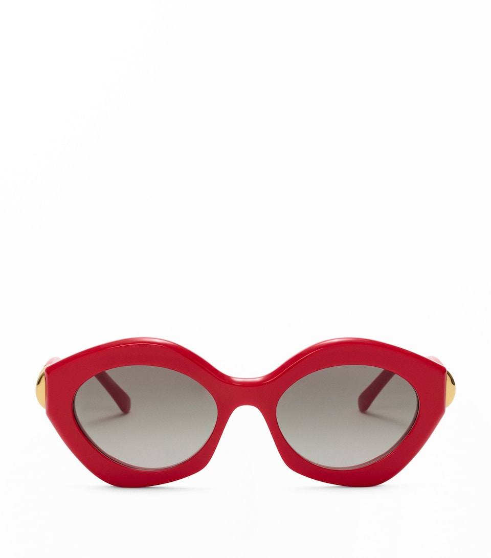 LOEWE Acetate Coil Cat Eye Sunglasses Ruby