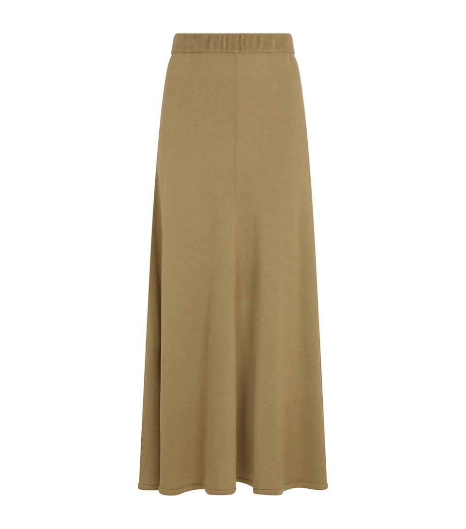 Merino Wool-Silk Thora Maxi Skirt