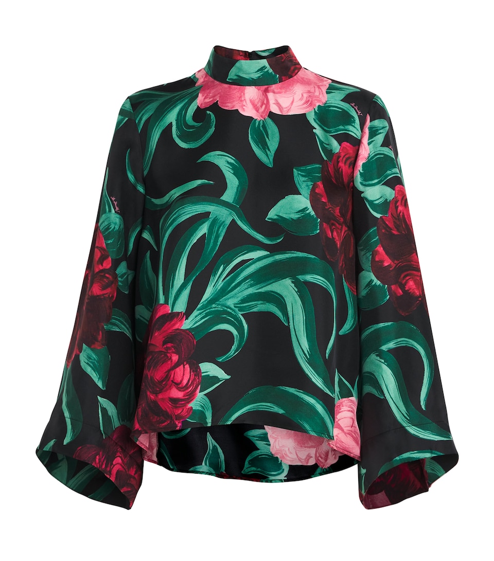 Silk Floral Make An Exit Blouse