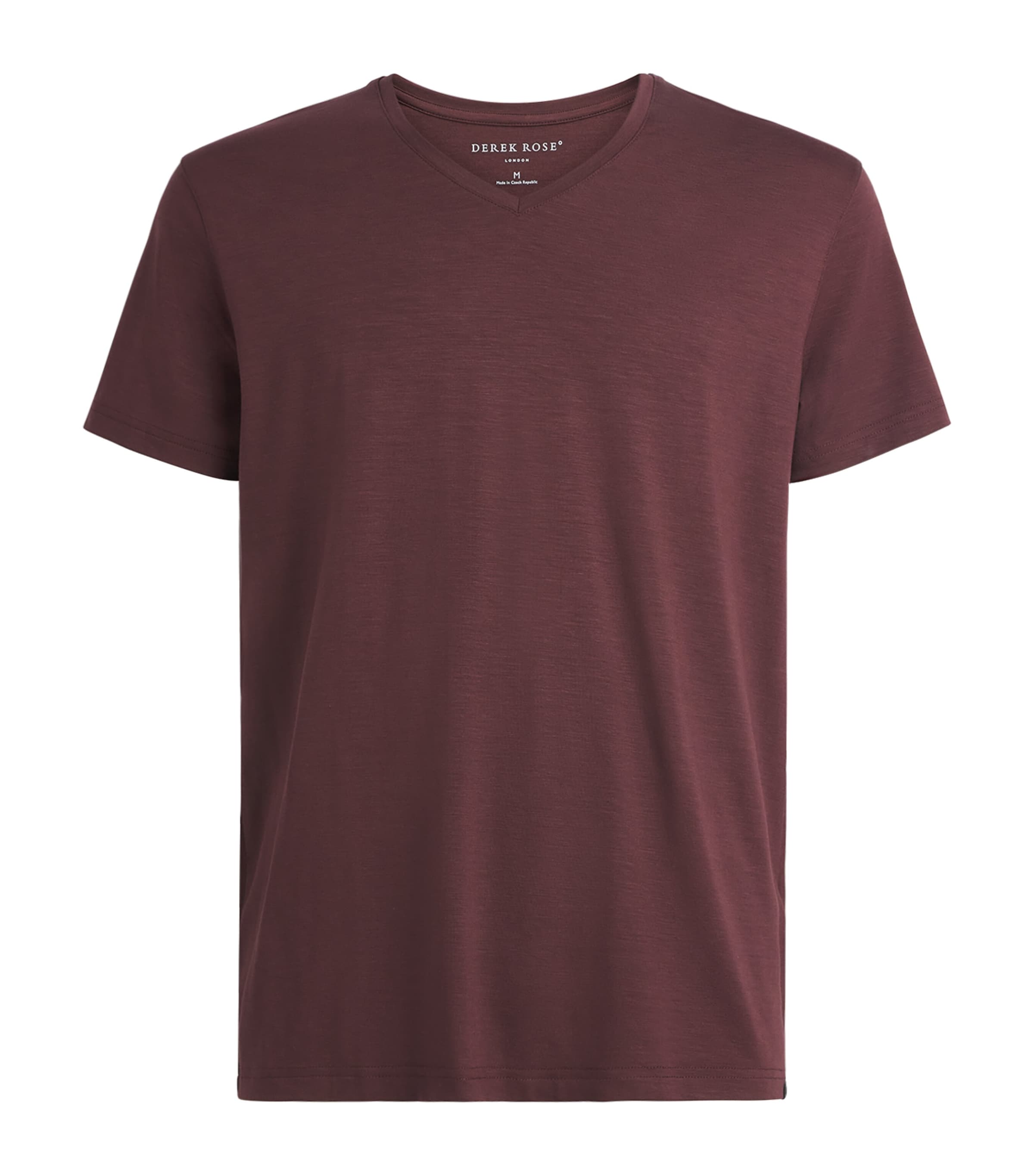 Derek Rose Mens Basel V-Neck Lounge T-Shirt Bro
