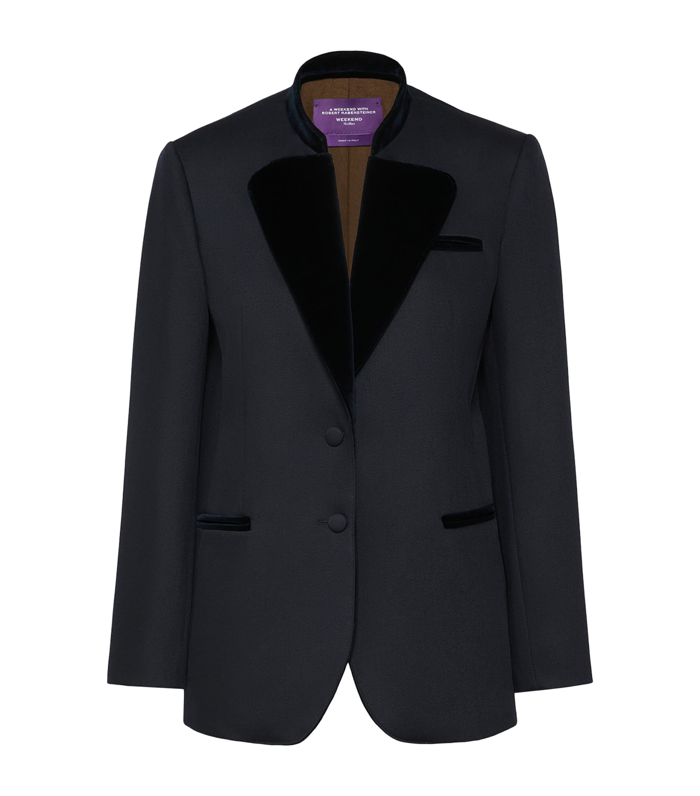 Weekend Max Mara Womens Virgin Wool Blazer Ultramarine