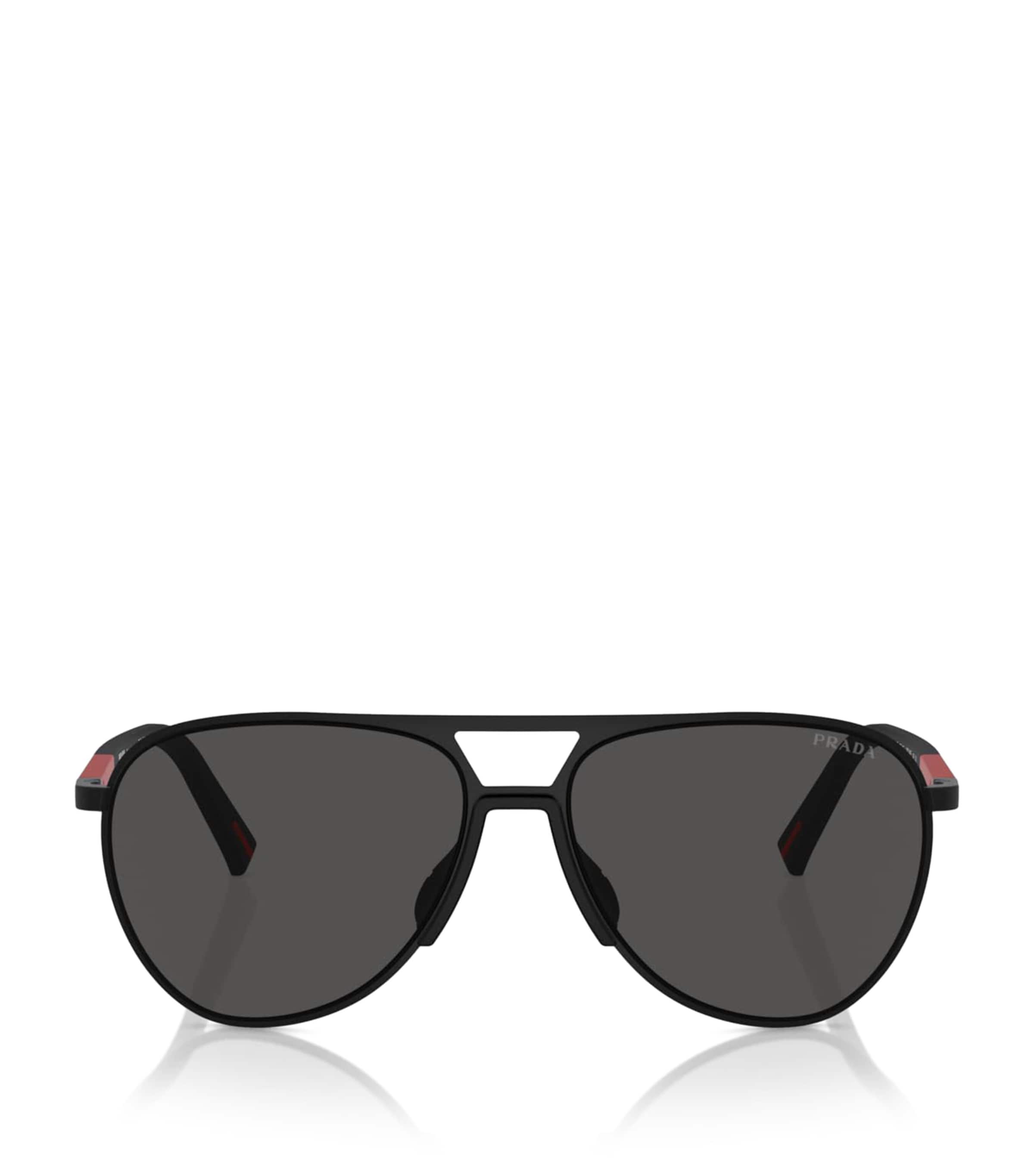 Prada Linea Rossa Metal Aviator Sunglasses