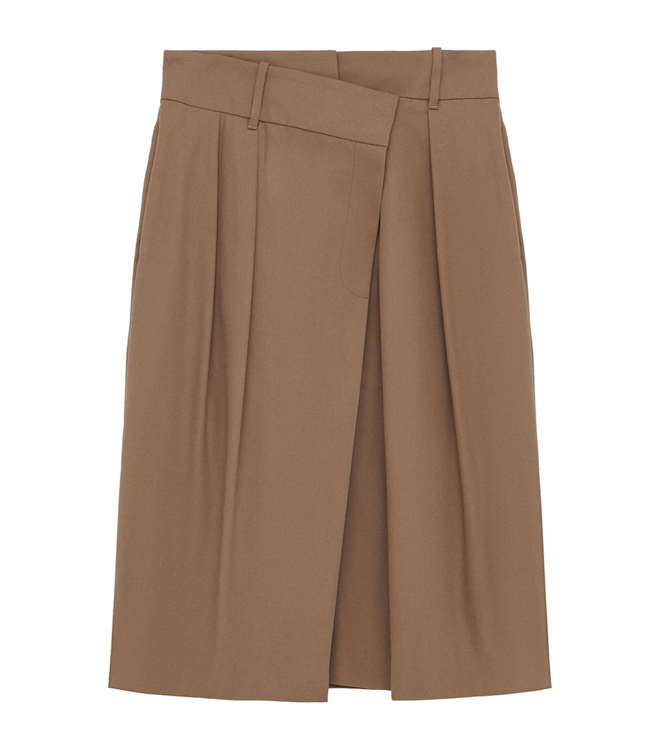 Cotton Wrap Mini Skirt
