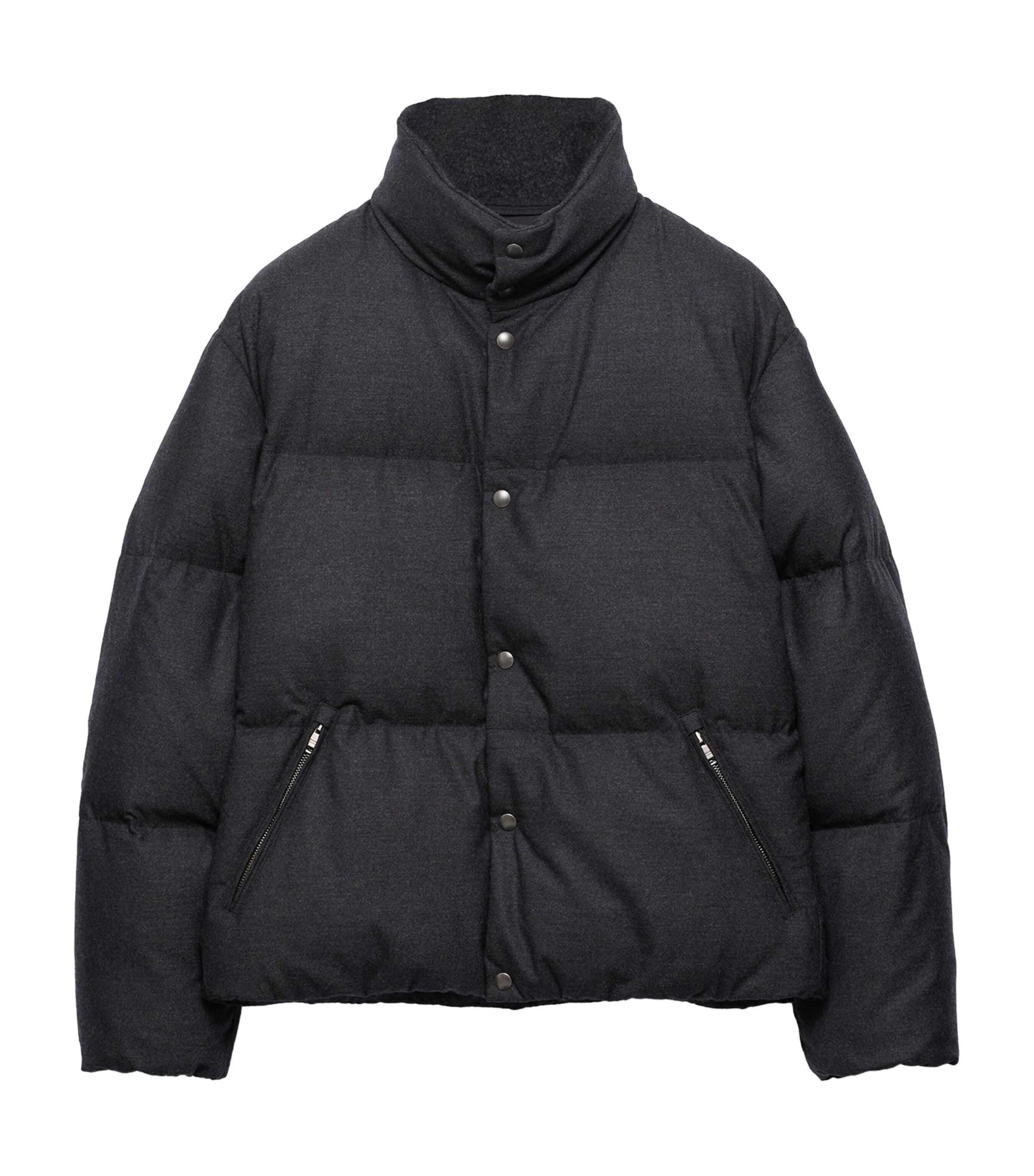 Prada Mens Cashmere Puffer Jacket Grey