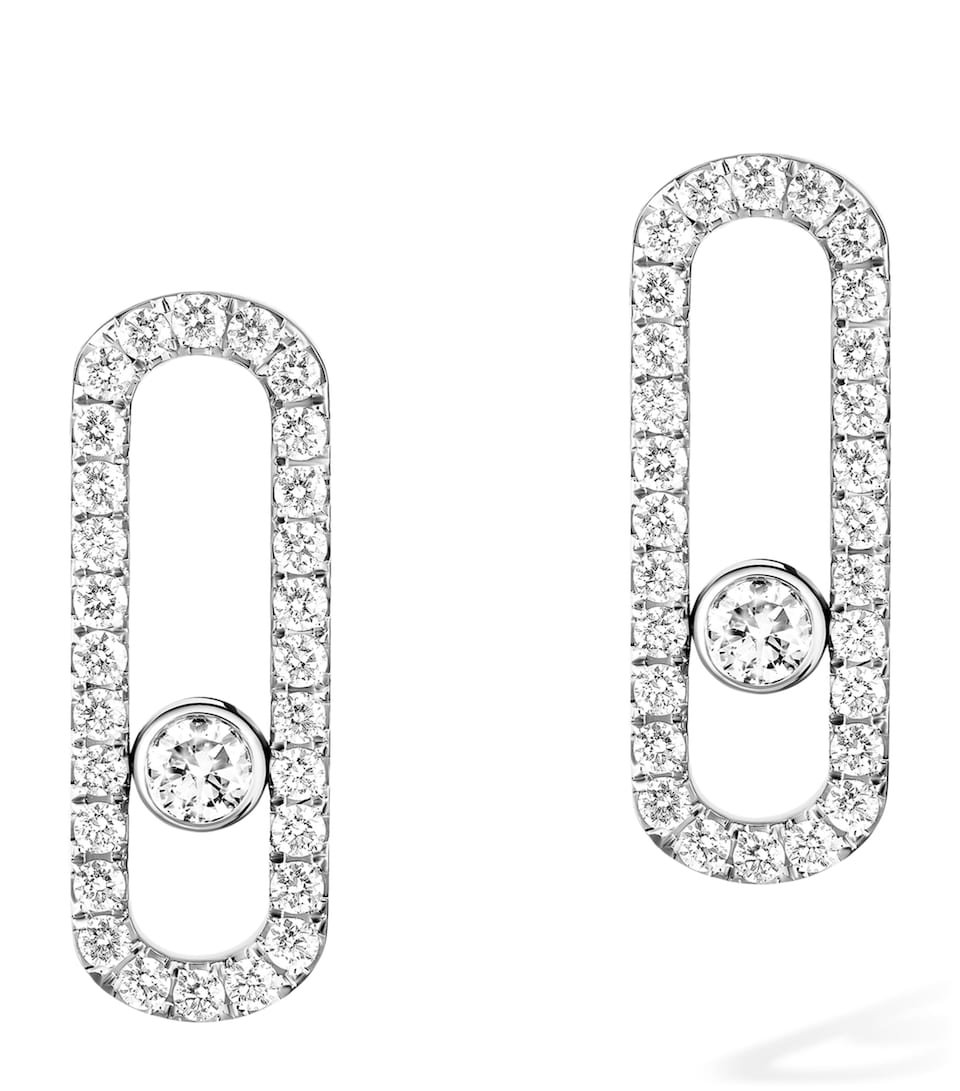 Messika Move Uno White Gold and Diamond Stud Earrings White Gold