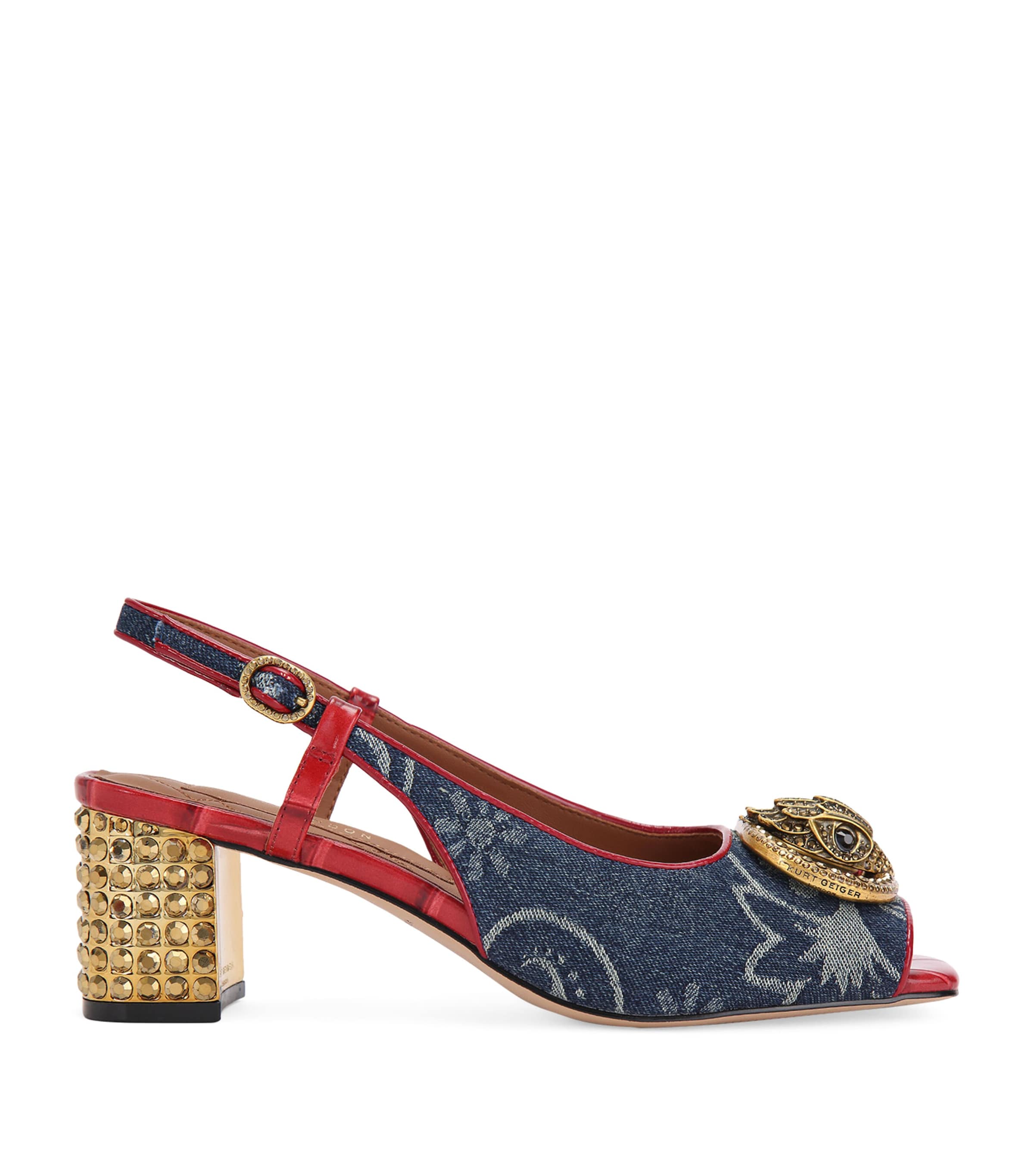 Denim Chelsea Slingback Pumps