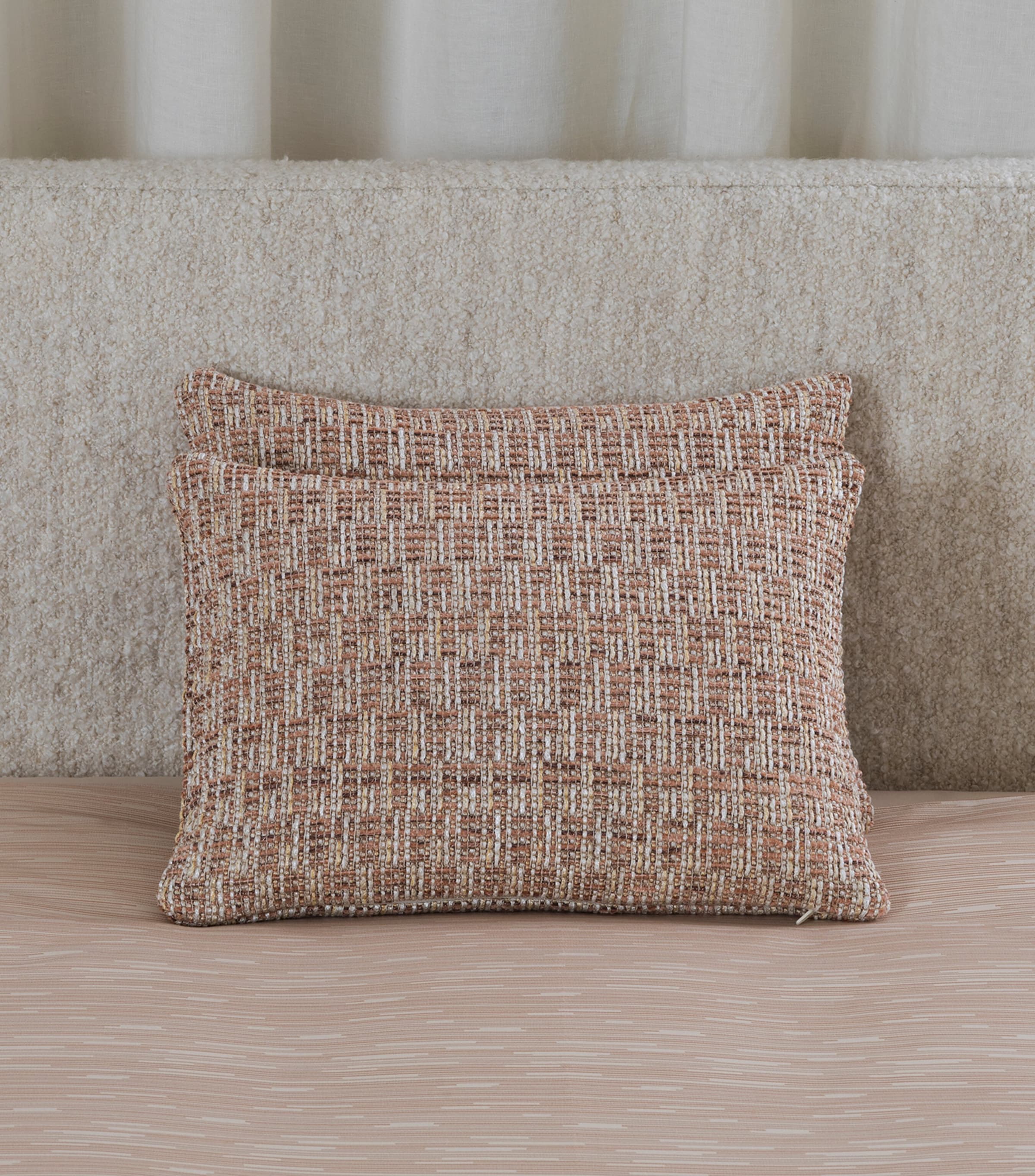 Frette Tweed Decorative Cushion Cover (30cm x 40cm) Misty Blush