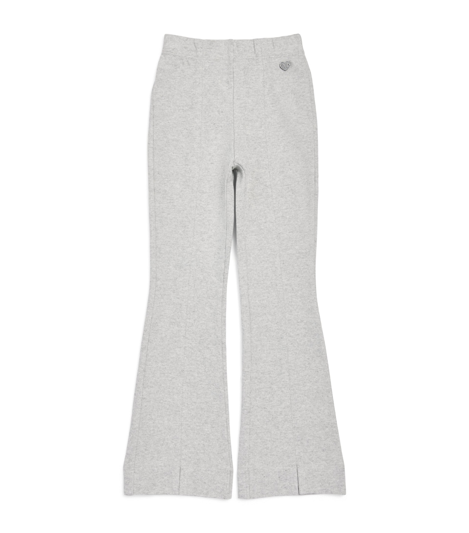 Monnalisa Logo Flared Leggings (6 Months-6 Years) Grigio