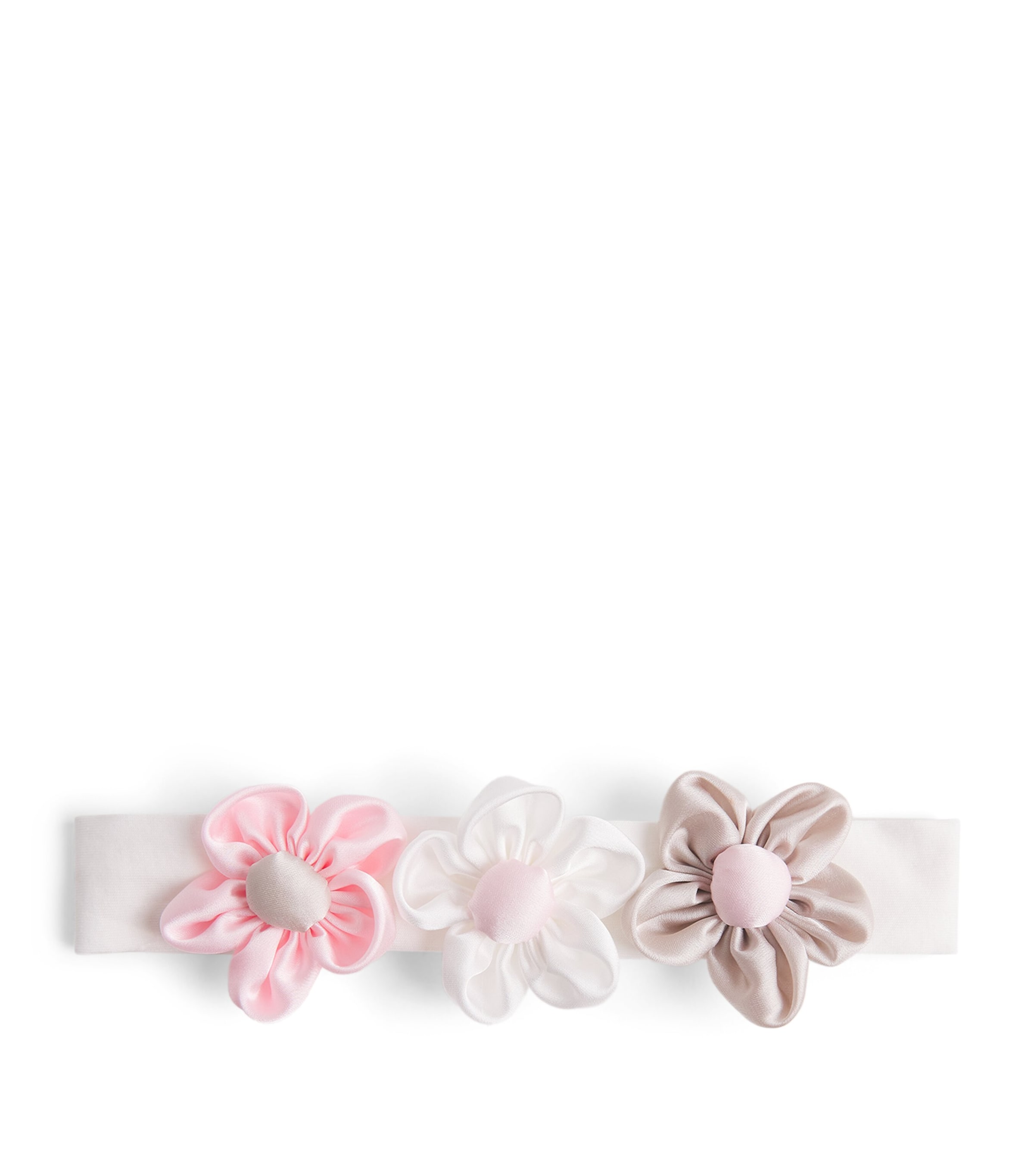 Monnalisa Cotton Daisy Headband Cream