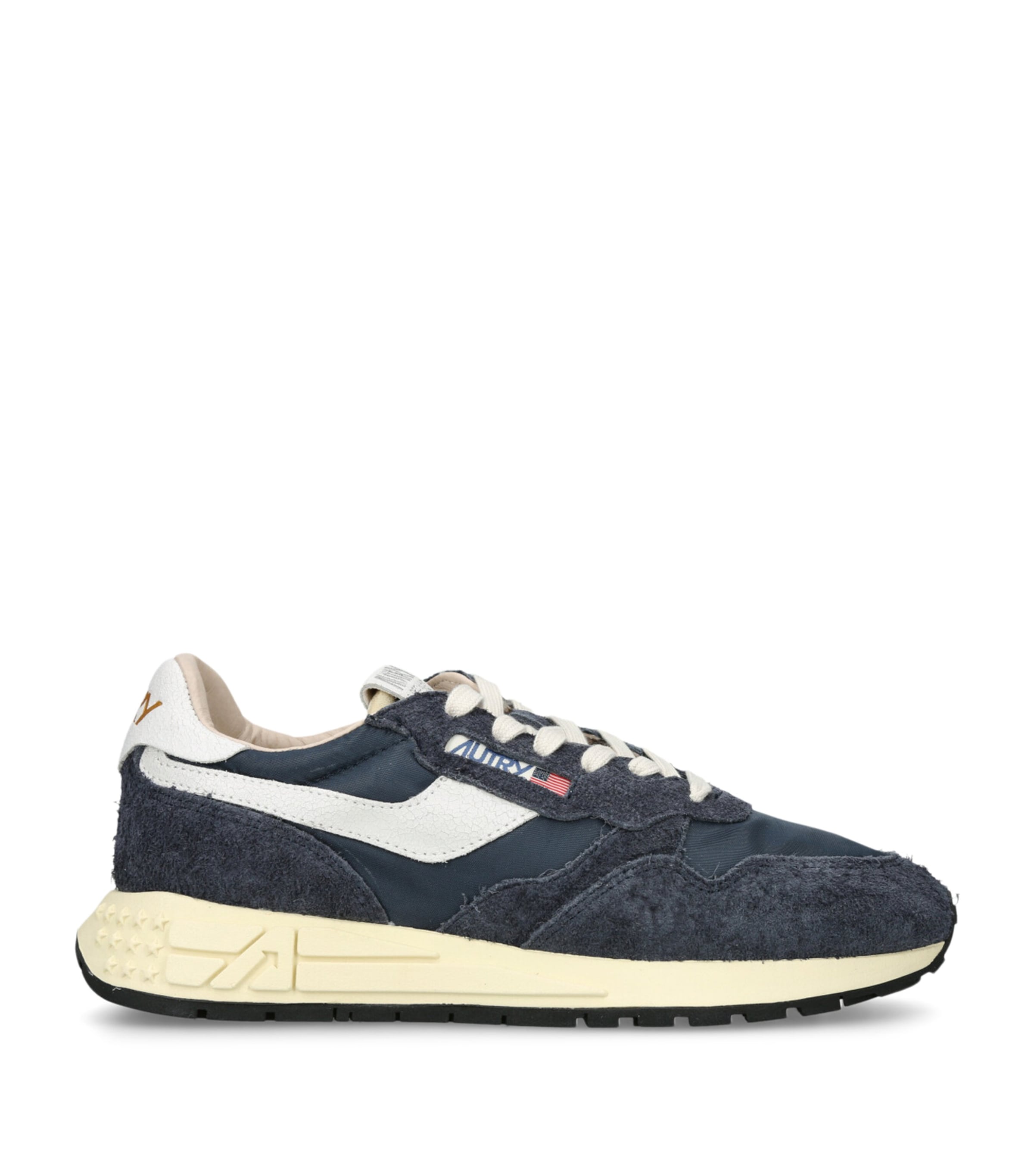 Autry Leather Reelwind Low-Top Sneakers Navy
