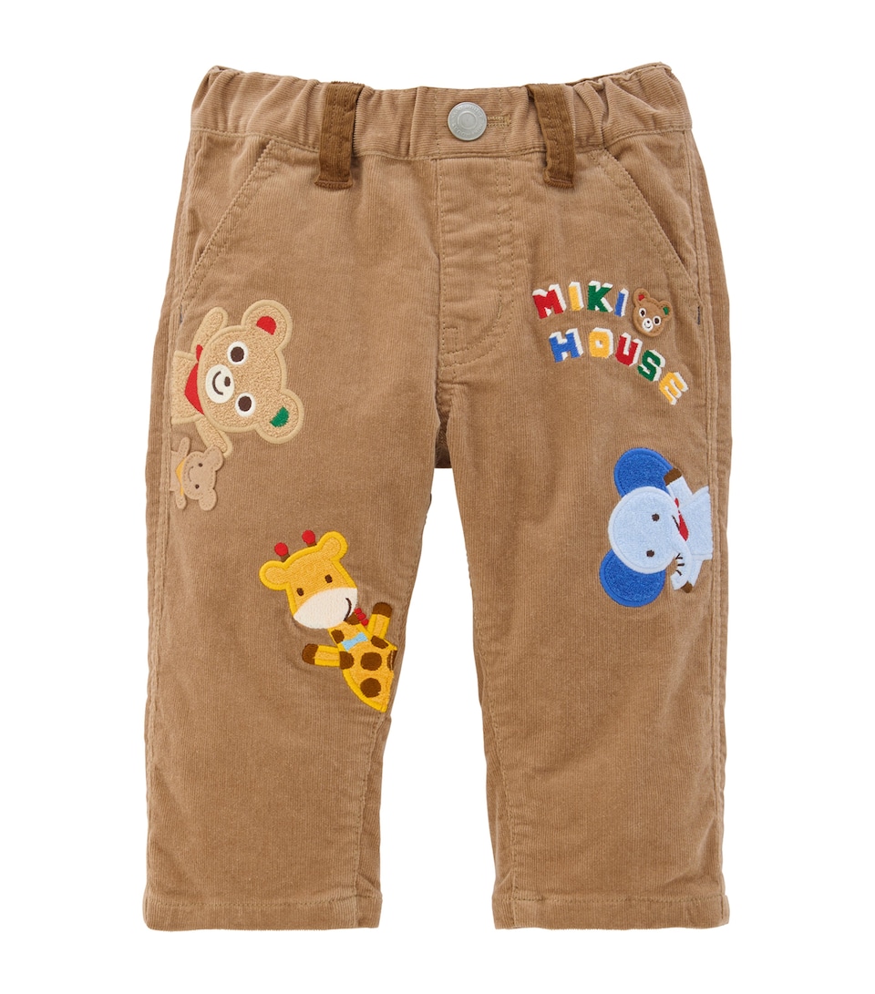 Miki House Corduroy Embroidered Trousers (1-7 Years)