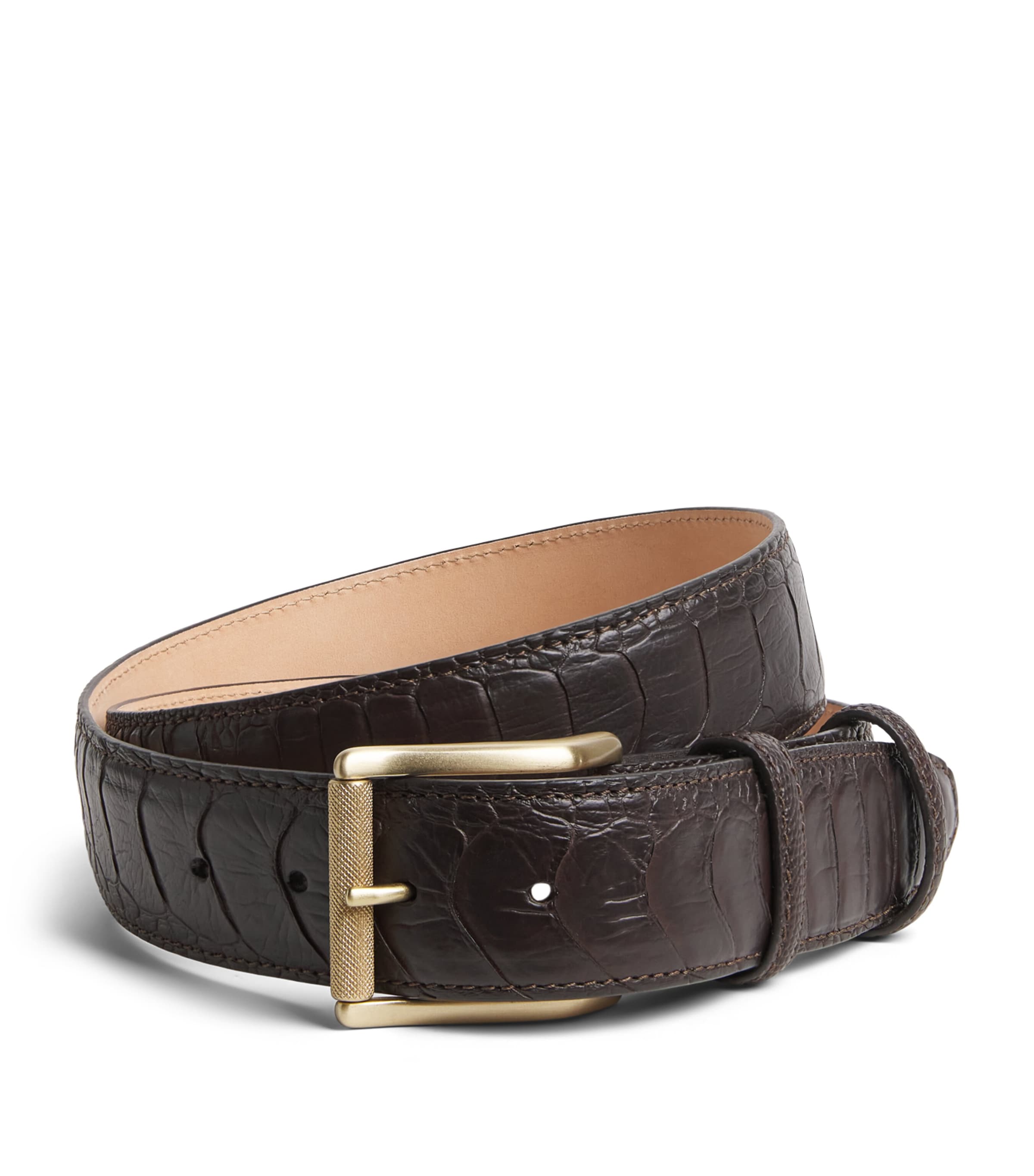 Elliot Rhodes Ostrich Leather Belt T Moro