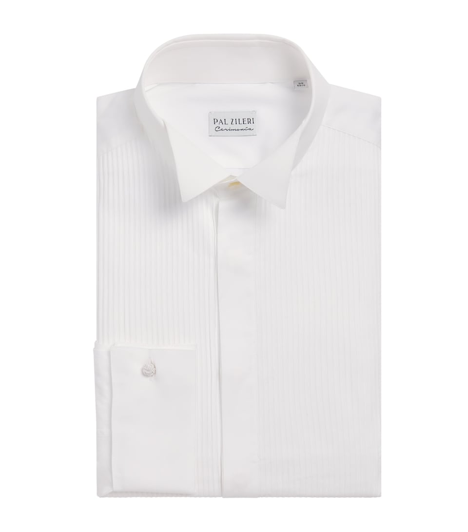 Pal Zileri Mens Cotton Wingtip Collar Shirt White