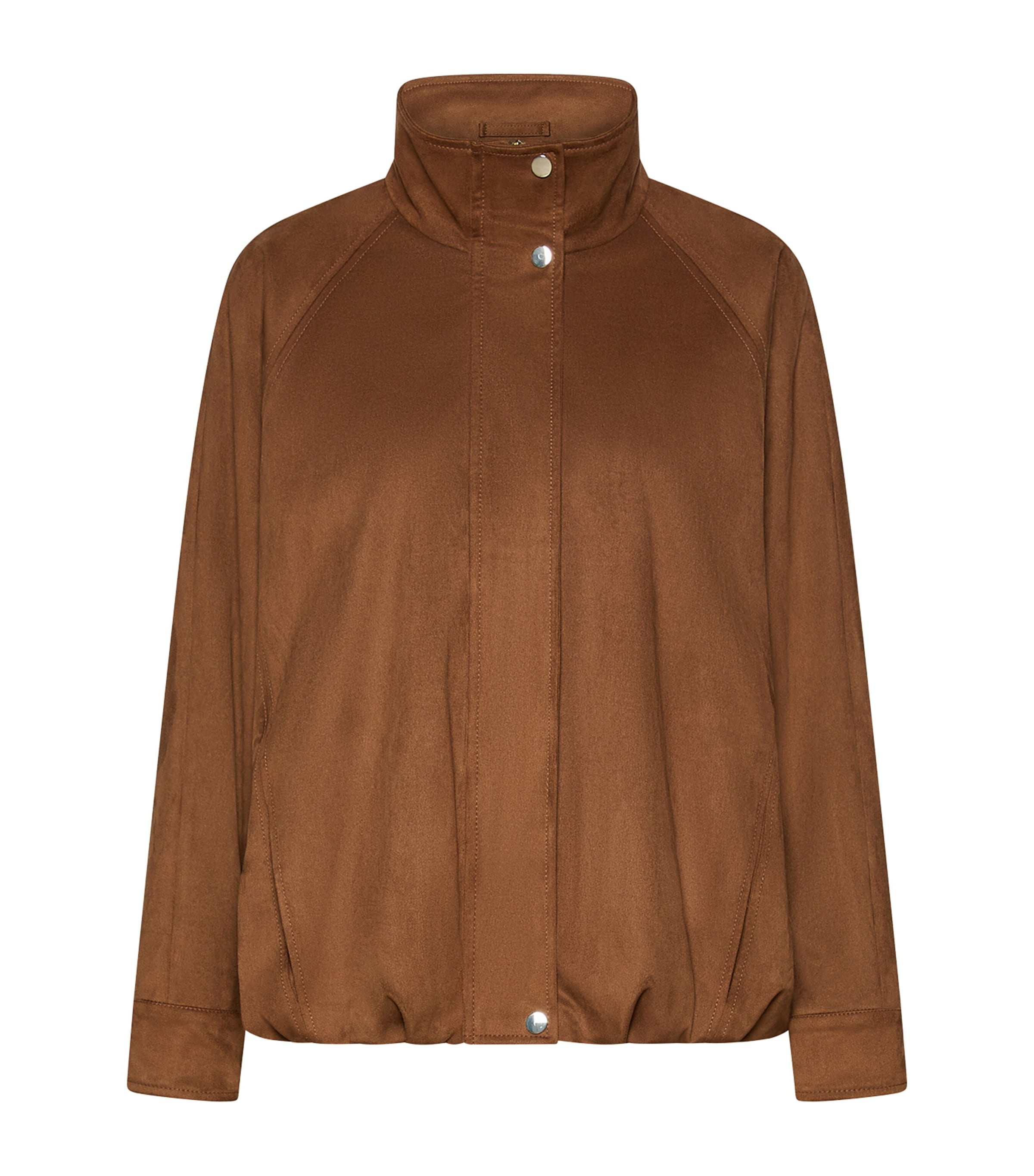 Marella Womens High-Neck Jacket Tobacco Brown