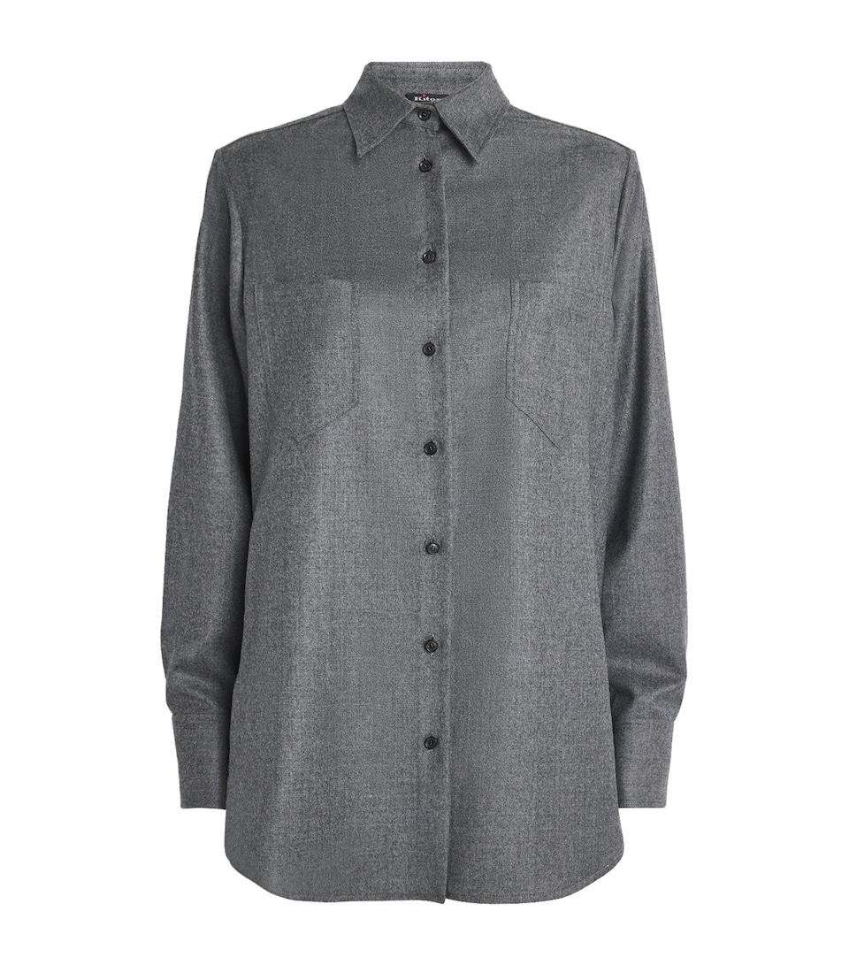 Kiton Womens Virgin Wool Shirt Grey