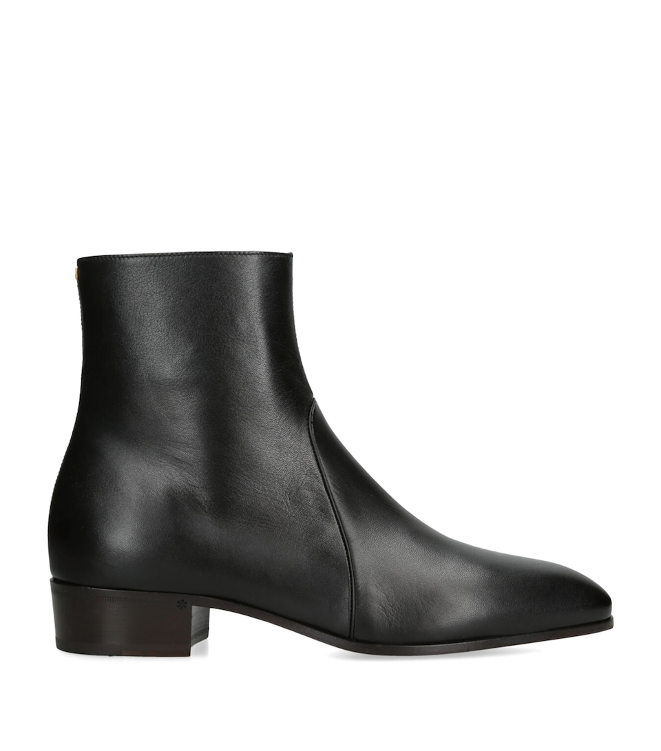 Leather Capretto Ankle Boots