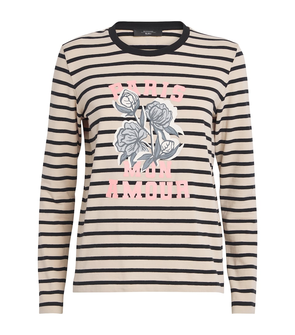 Stretch Cotton Paris Graphic Top