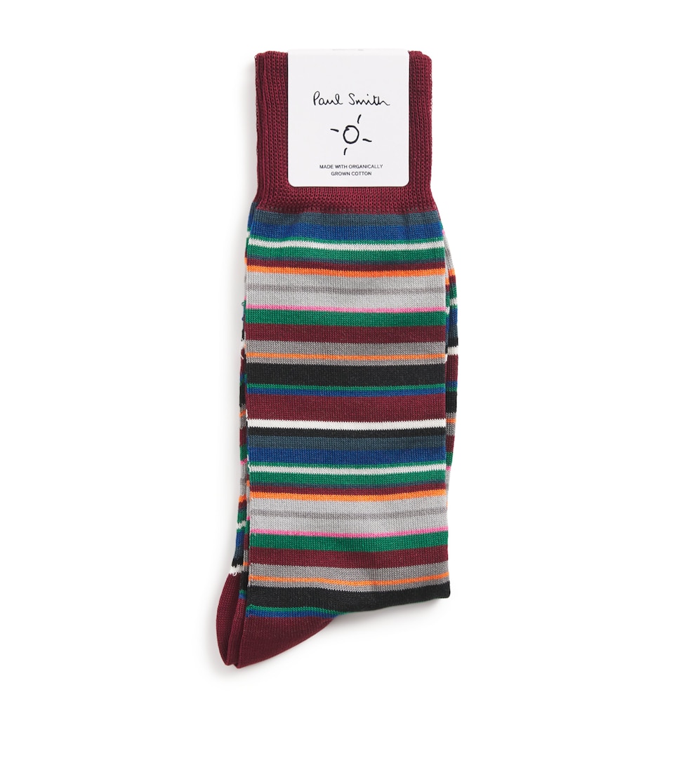 Organic Cotton-Blend Munich Stripe Socks