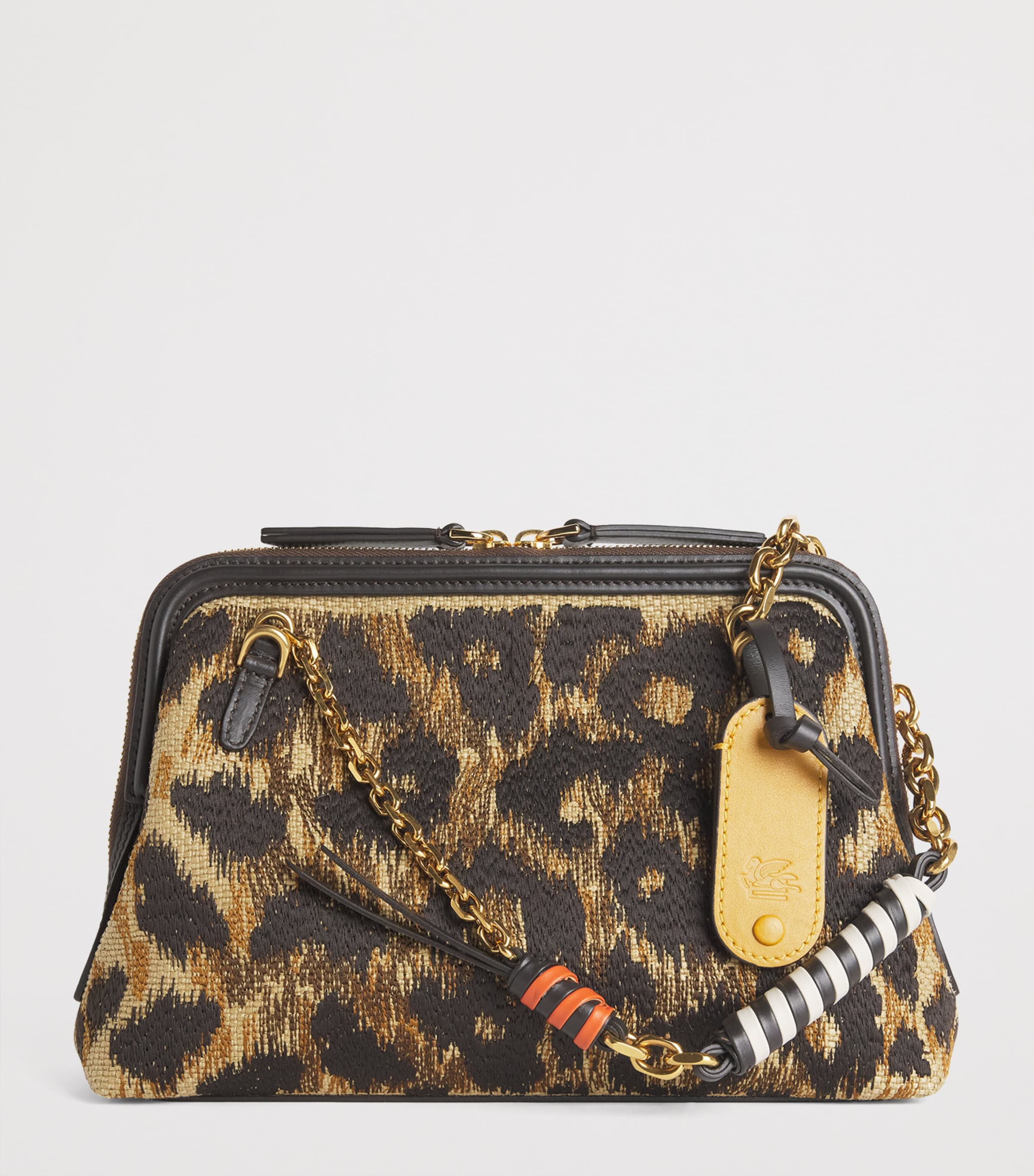 Etro Raffia Embroidered Doc Top-Handle Bag