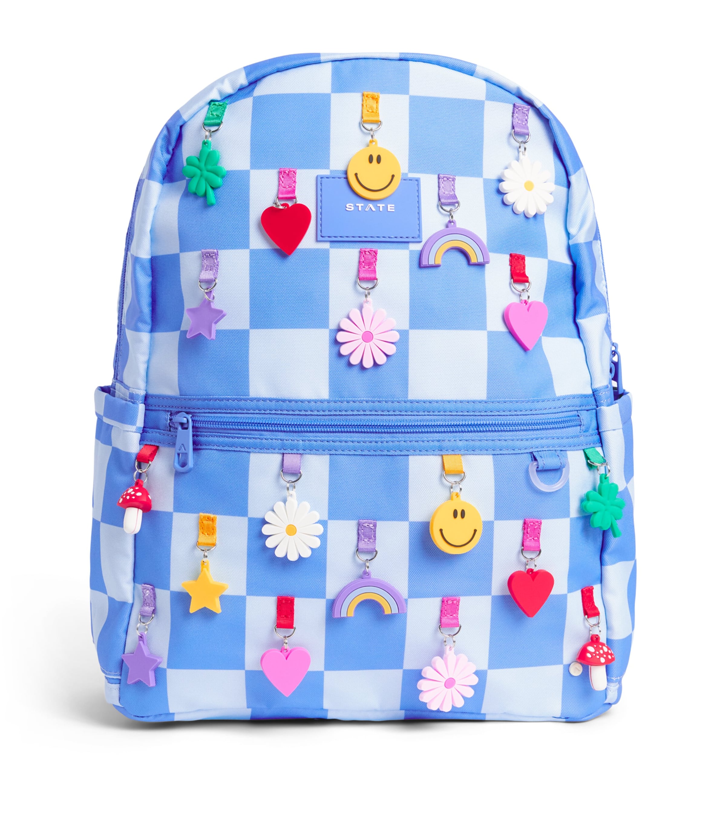 STATE Bags Kane Backpack Charms Blue Check