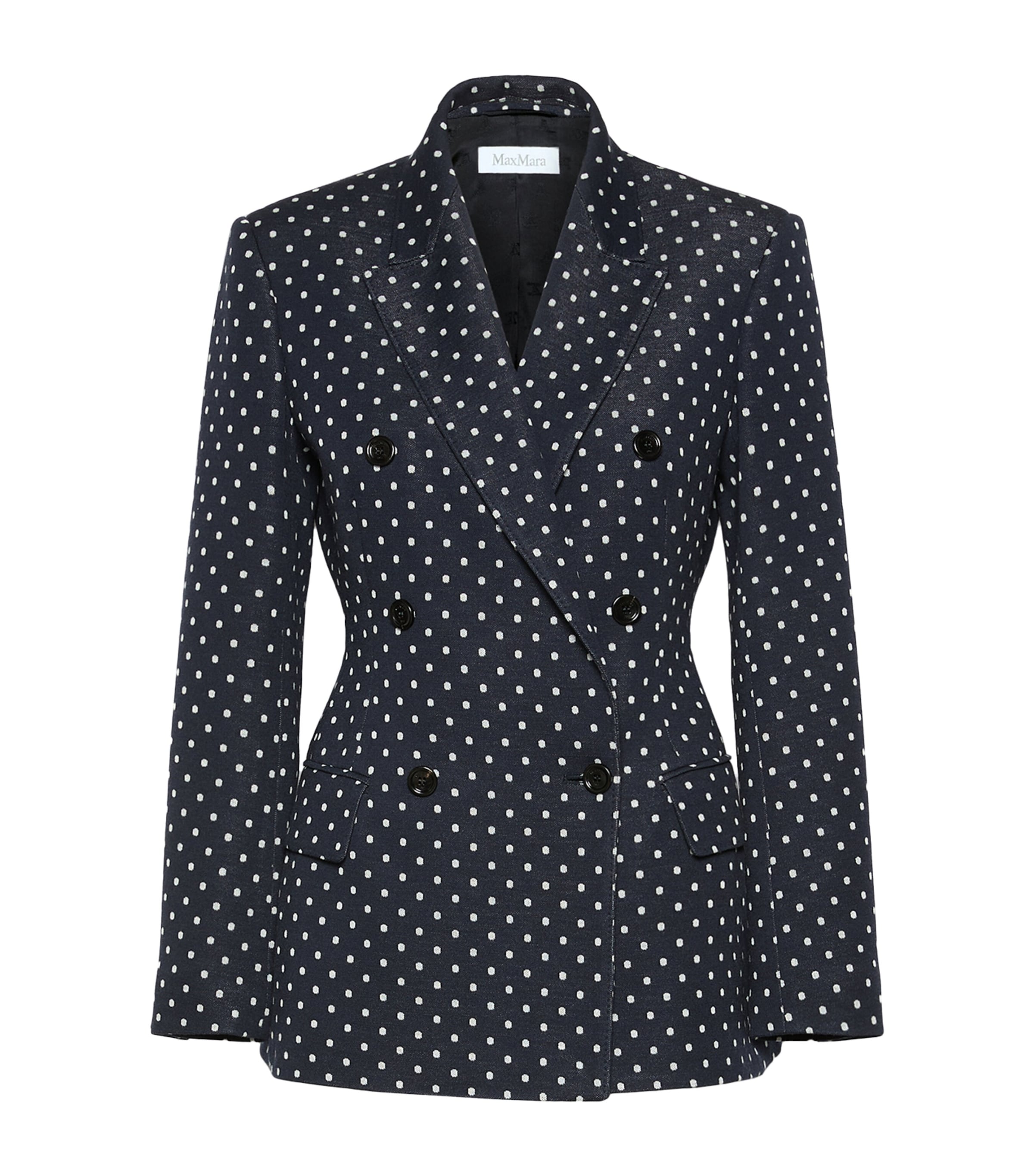 Max Mara Womens Polka Dot Blazer Ultramarine