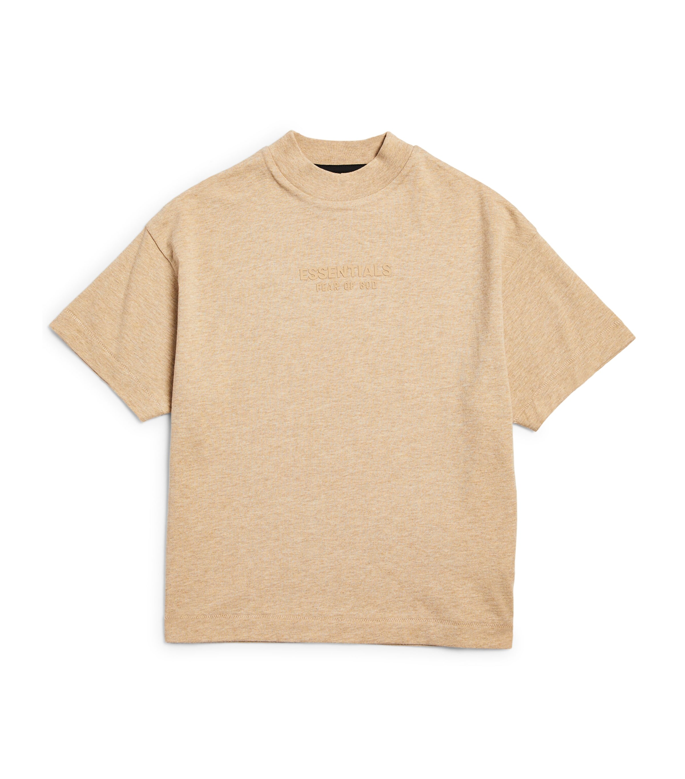 FEAR OF GOD ESSENTIALS KIDS Cotton Logo T-Shirt (2-16 Years) Gold Heather