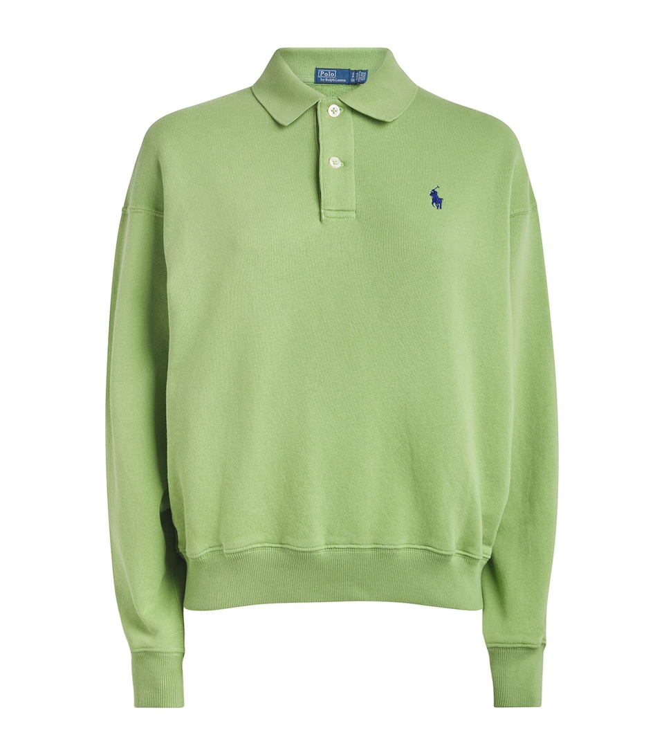 Polo Ralph Lauren Womens Cotton-Blend Polo Sweater Parakeet Green