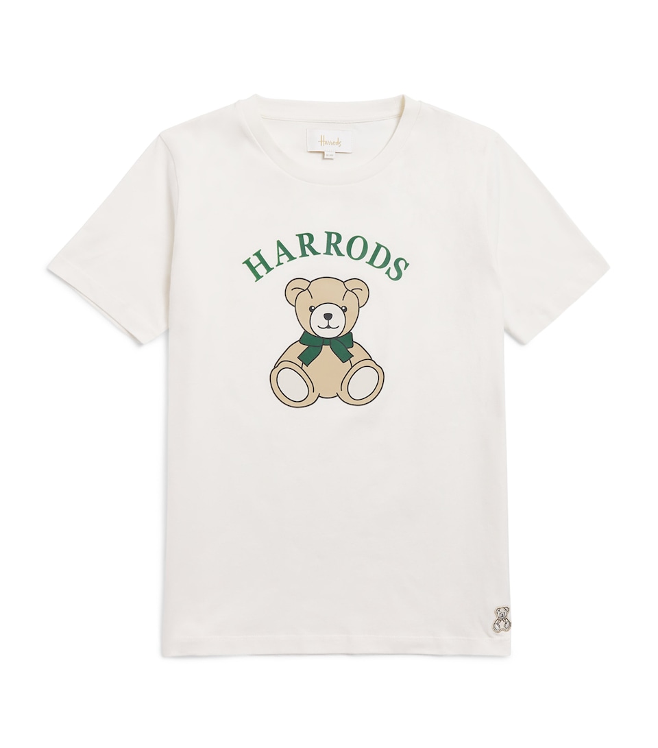 Harrods Cotton Bear T-Shirt (9-14 Years) Ivory
