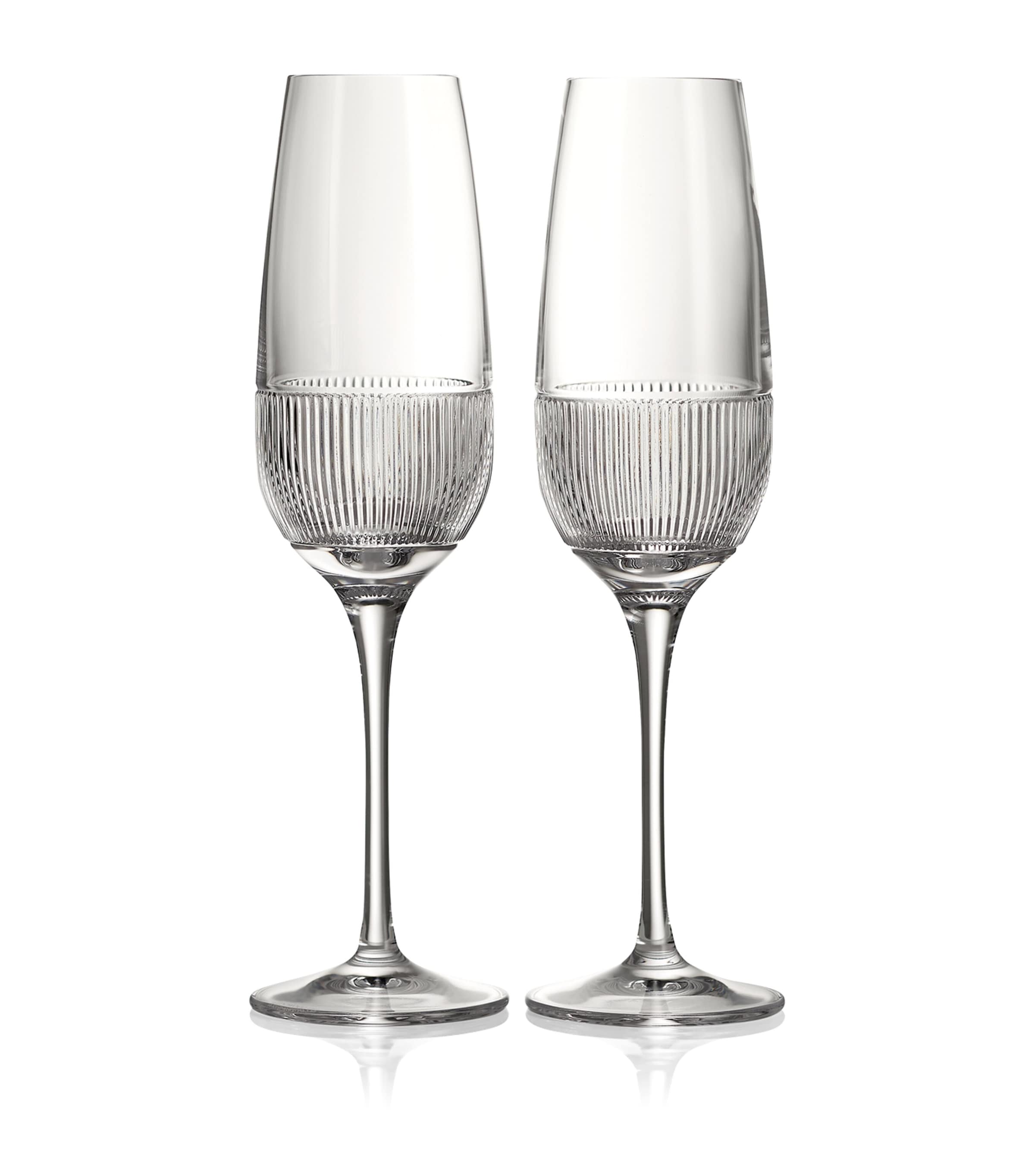 Wedgwood Set of 2 Crystal Helia Champagne Flutes (335ml) Clear