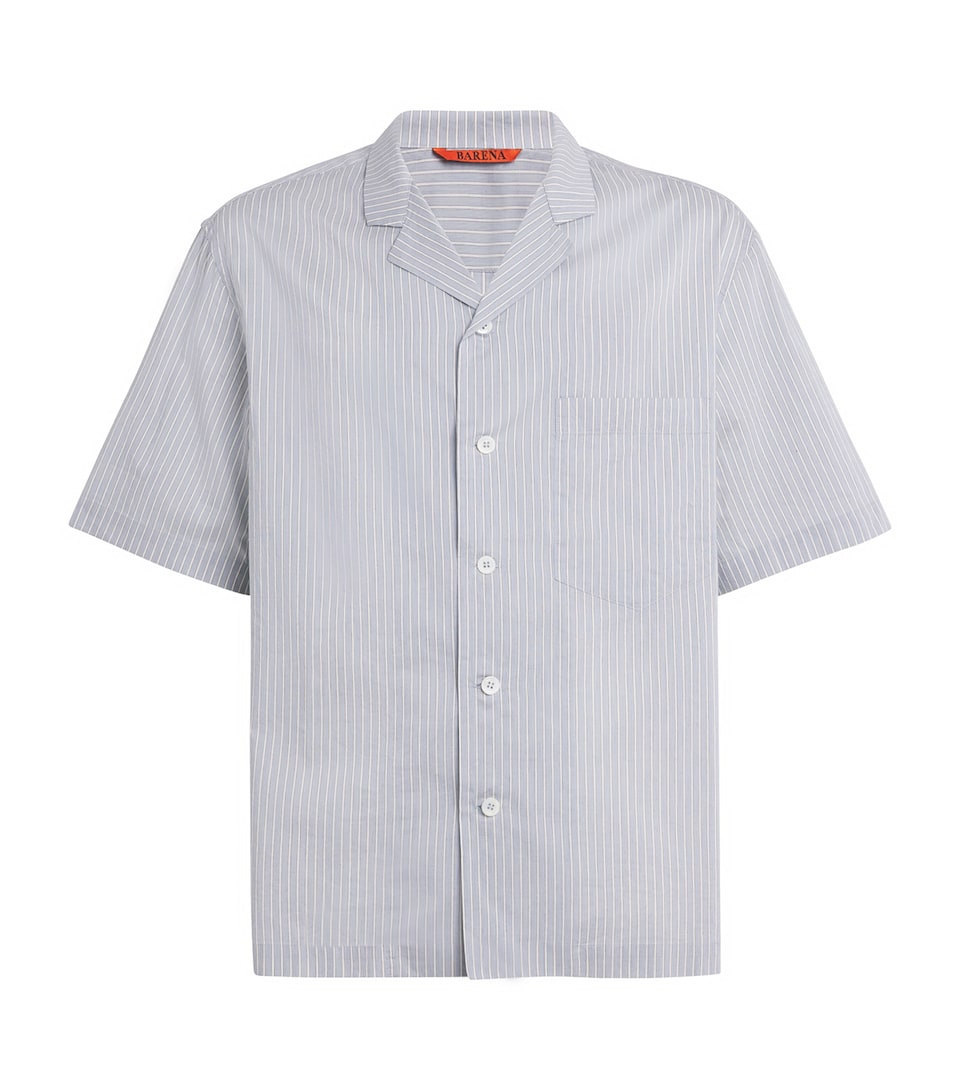 Cotton-Silk Striped Shirt