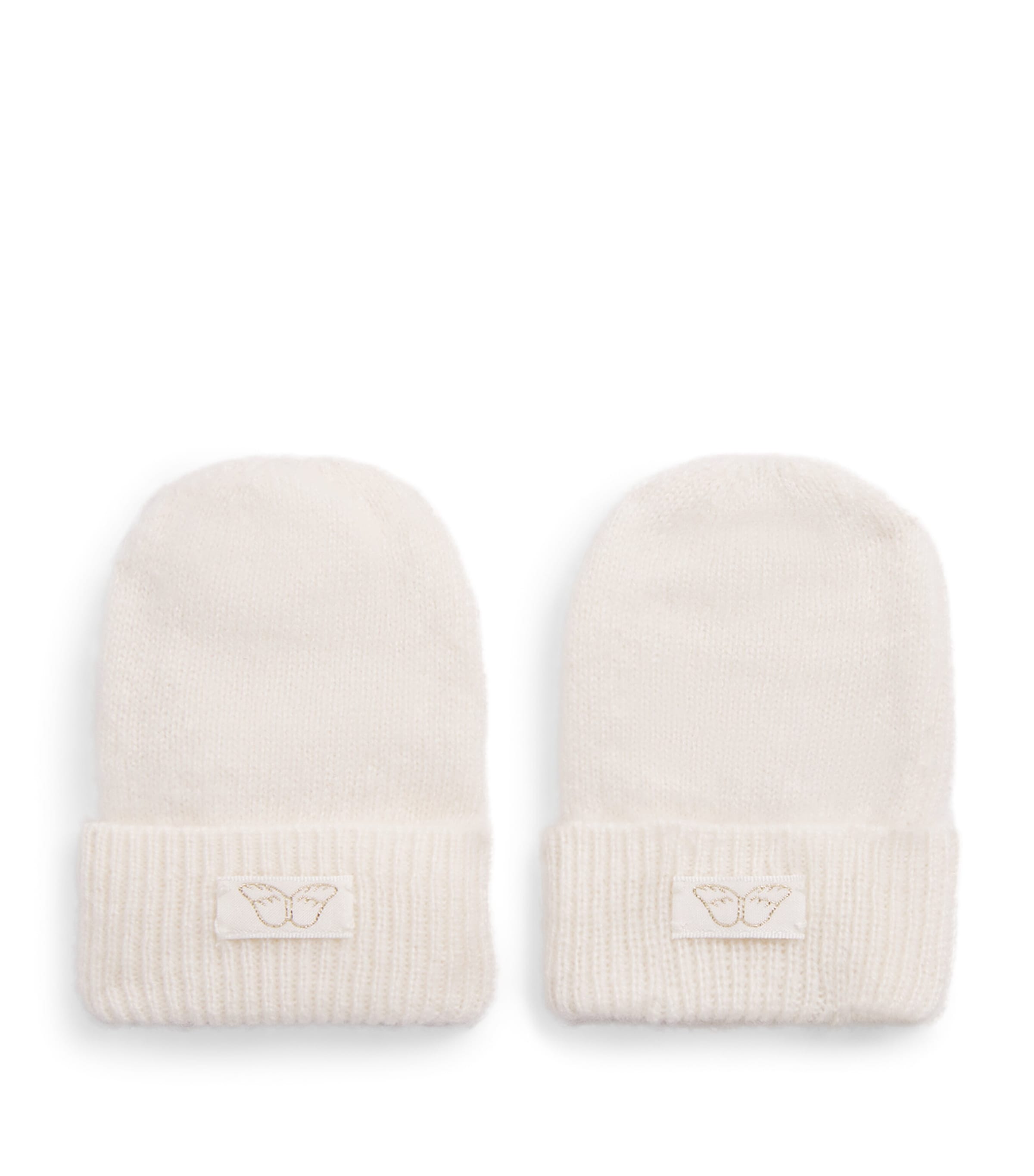 Marie-Chantal Cashmere Mittens Ivory