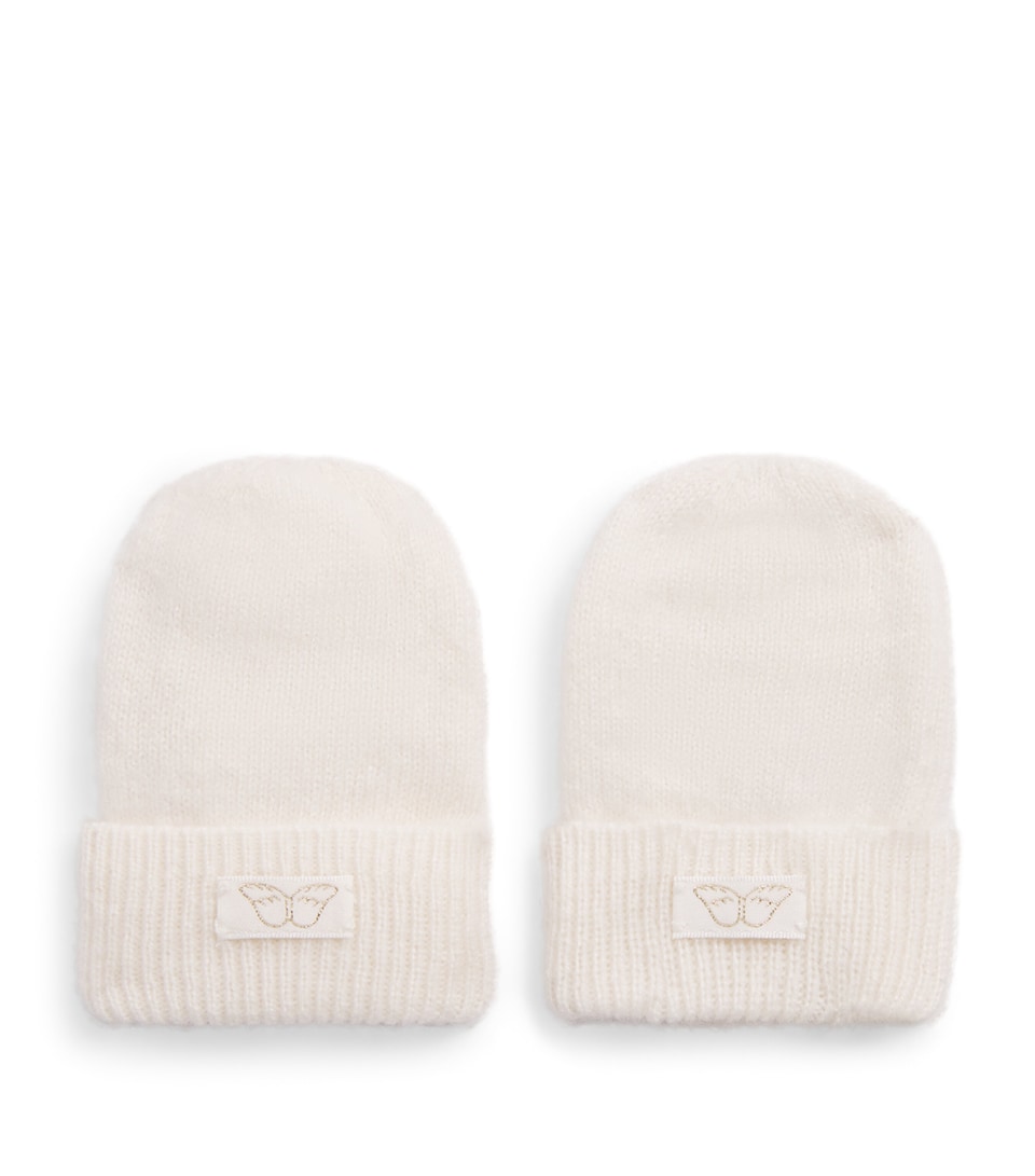 Marie-Chantal Cashmere Mittens Ivory