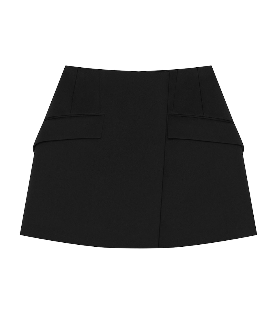 Wool Tailored Mini Skirt