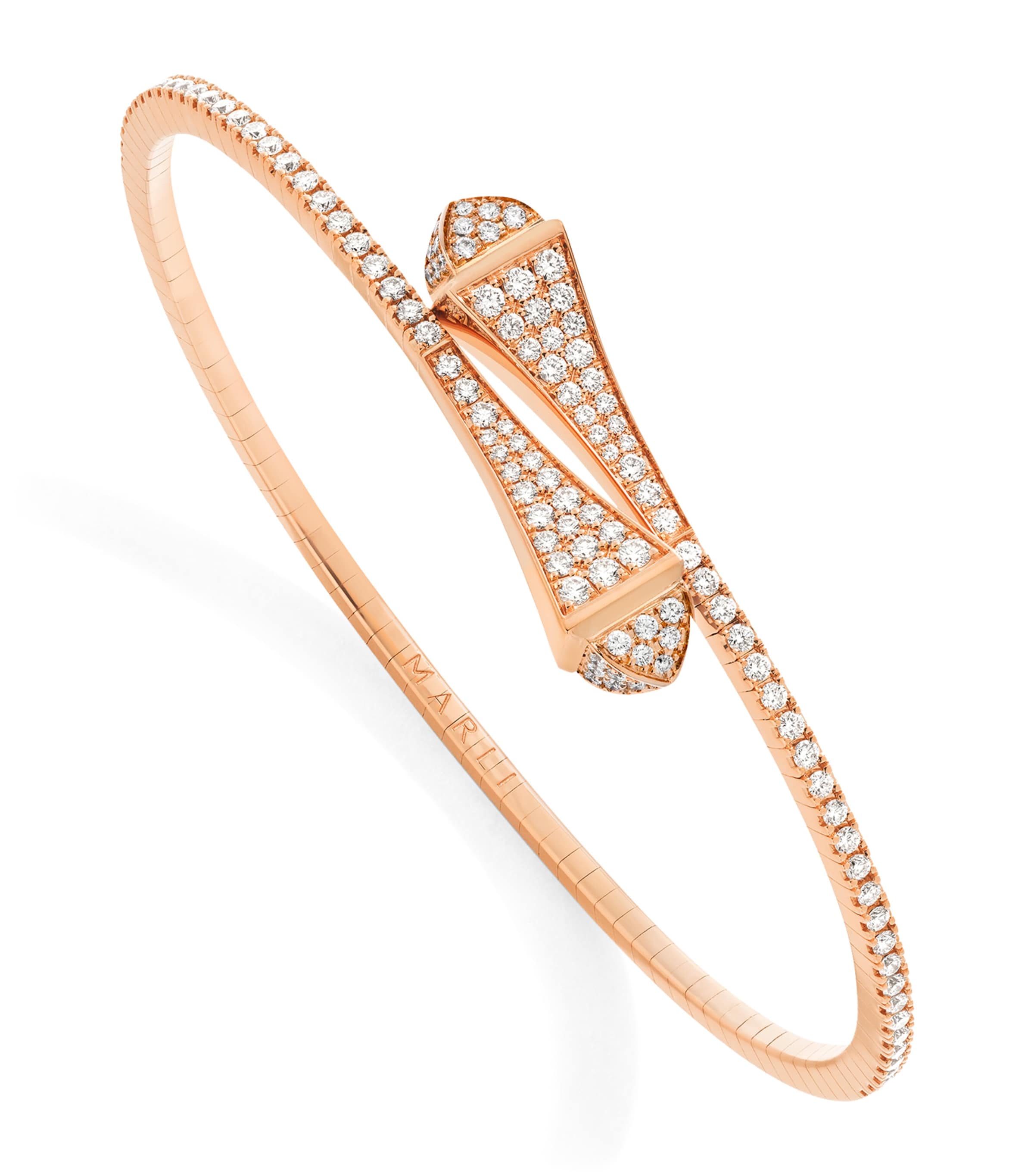 Midi Rose Gold and Diamond Cleo Slip-On Bracelet
