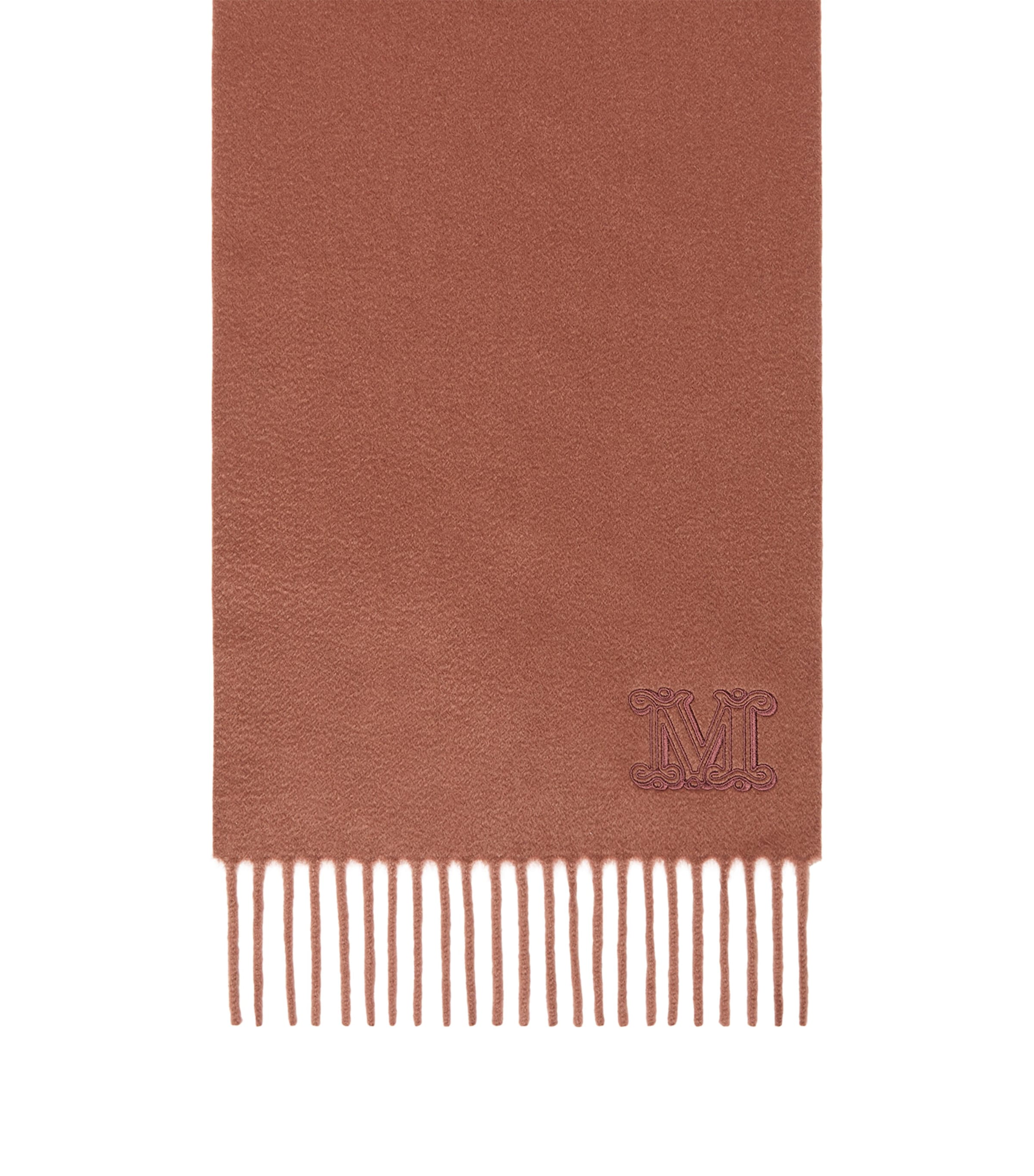 Max Mara Cashmere Monogram Scarf Shaded Pink