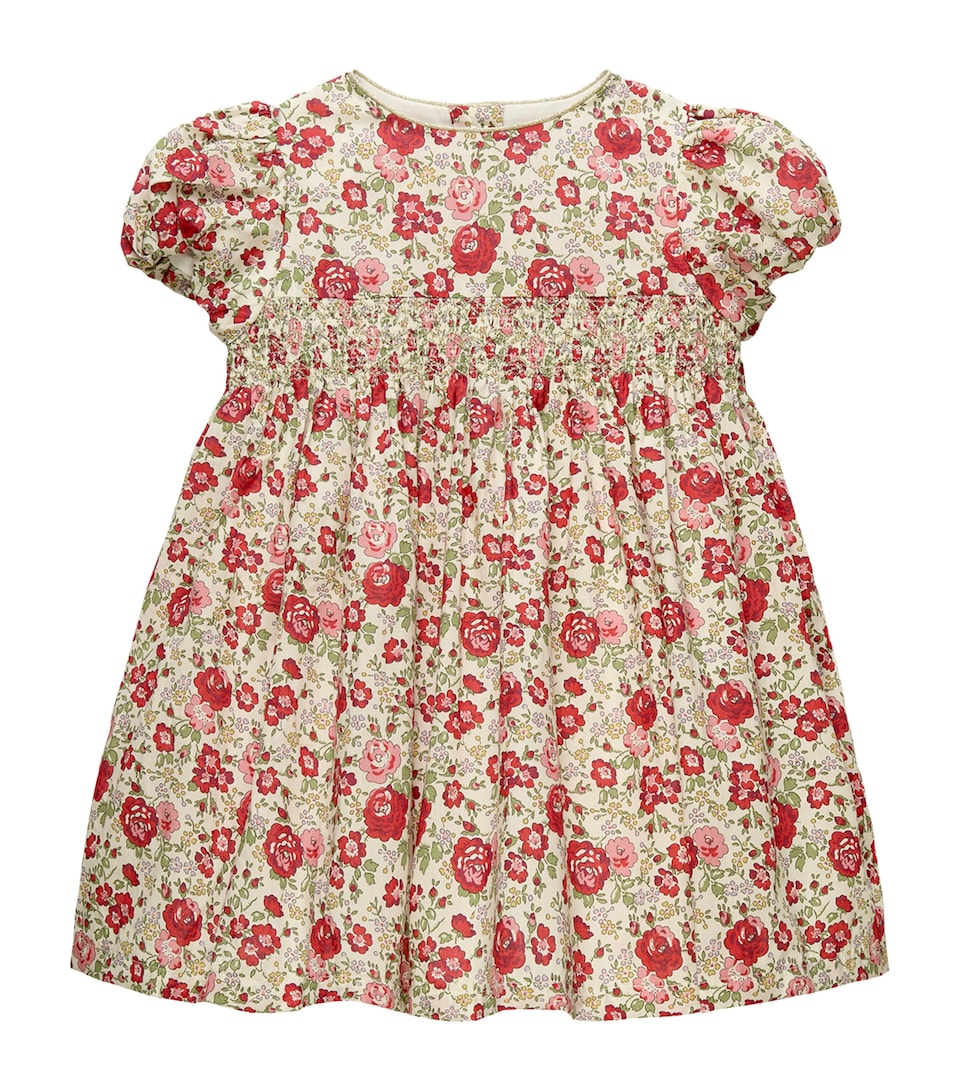 Trotters Cotton Liberty Print Dress (6-24 Months) Red