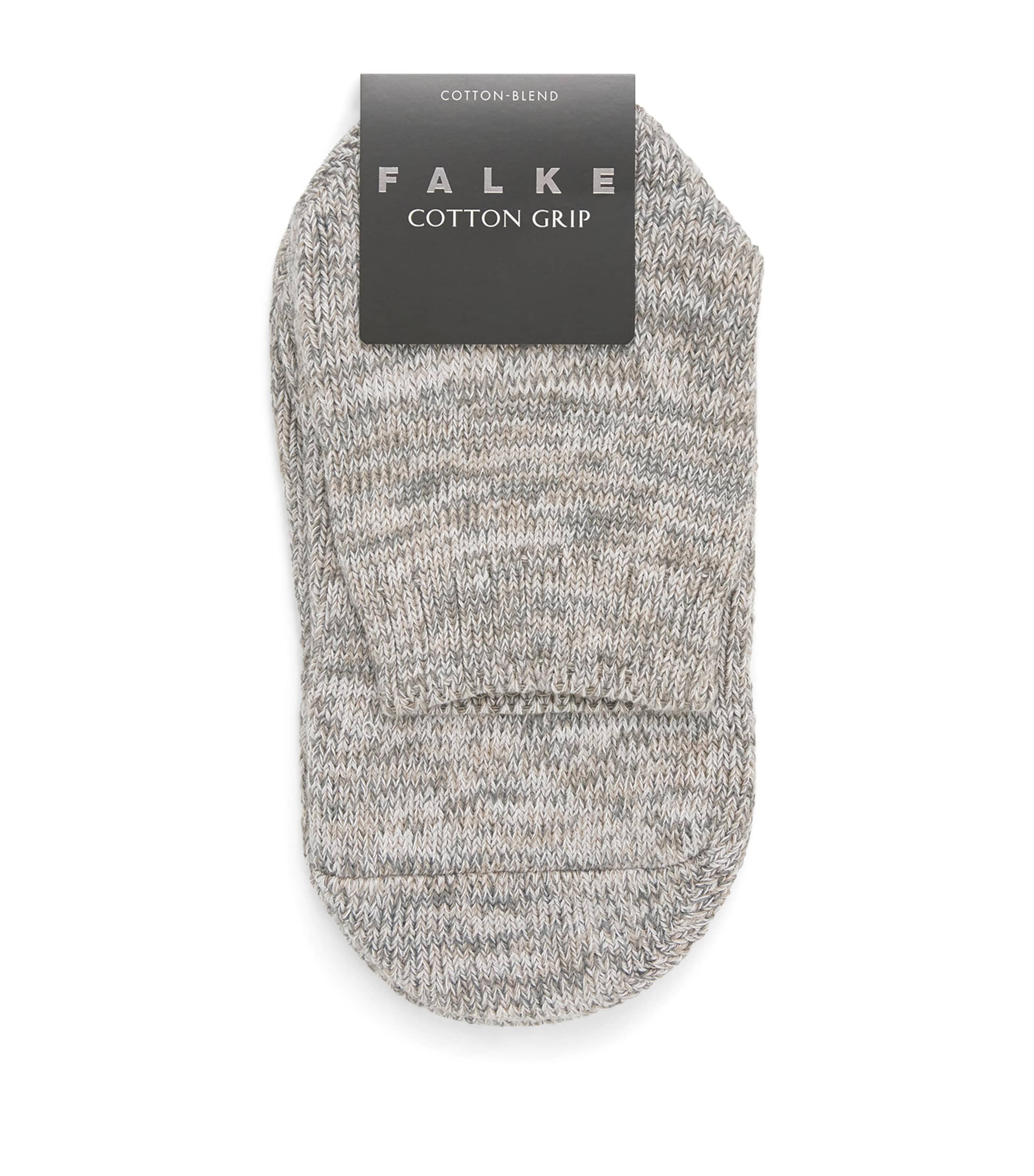 Falke Mens Cotton Grip Ankle Socks Silver