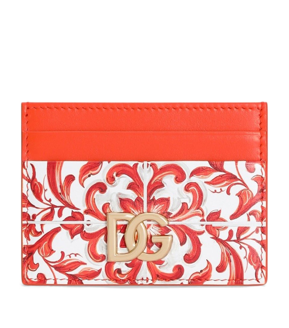 Dolce&Gabbana Calfskin Majolica Card Holder Maiolica Ora
