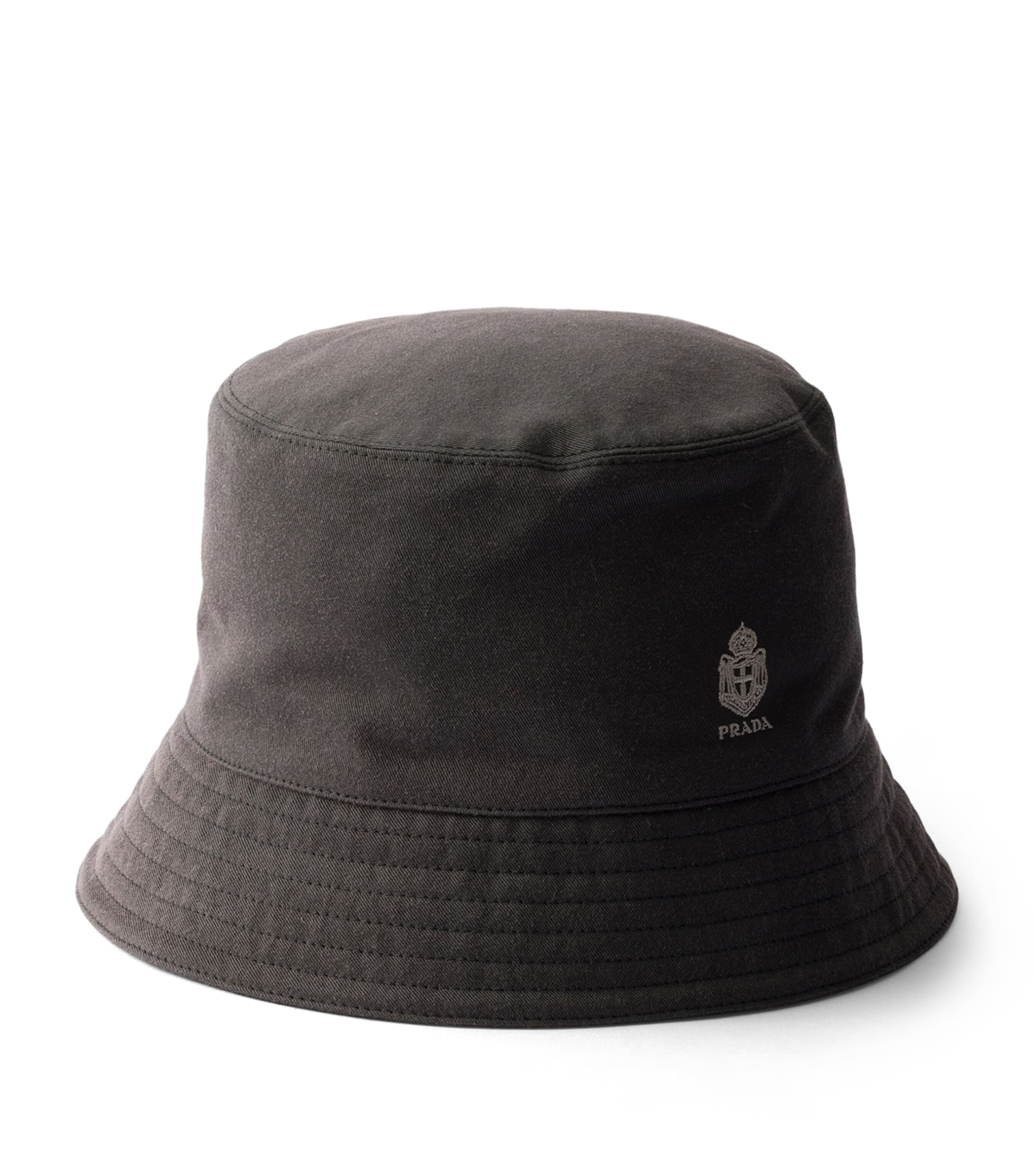 Prada Old Gabardine Bucket Hat Black