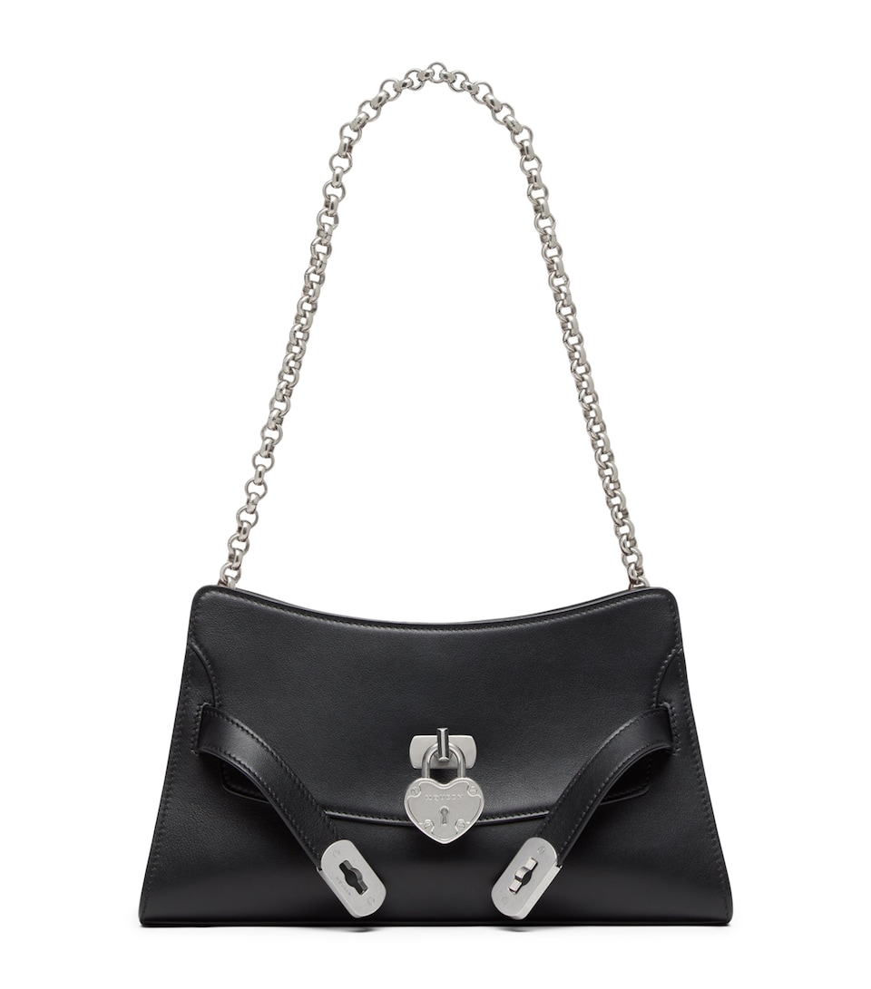 McQueen Mini Leather Locke Shoulder Bag
