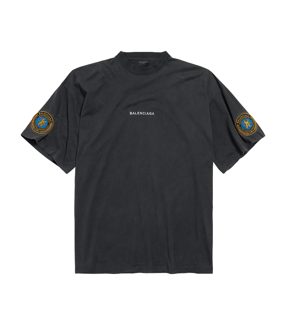 Oversized Cotton Uniform Logo T-Shirt