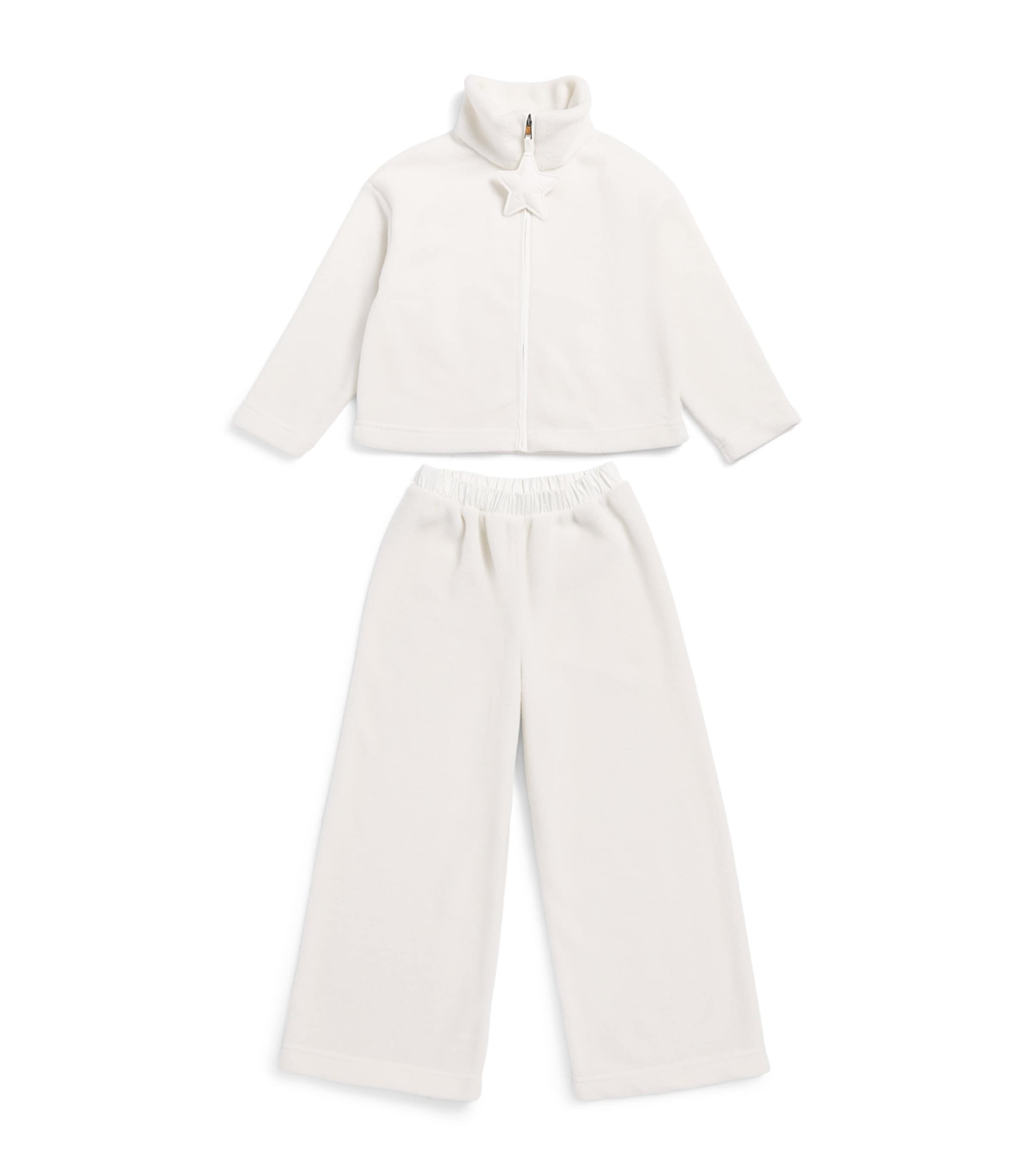 Il Gufo Fleece Jacket and Trousers (2-14 Years) Natural/milk