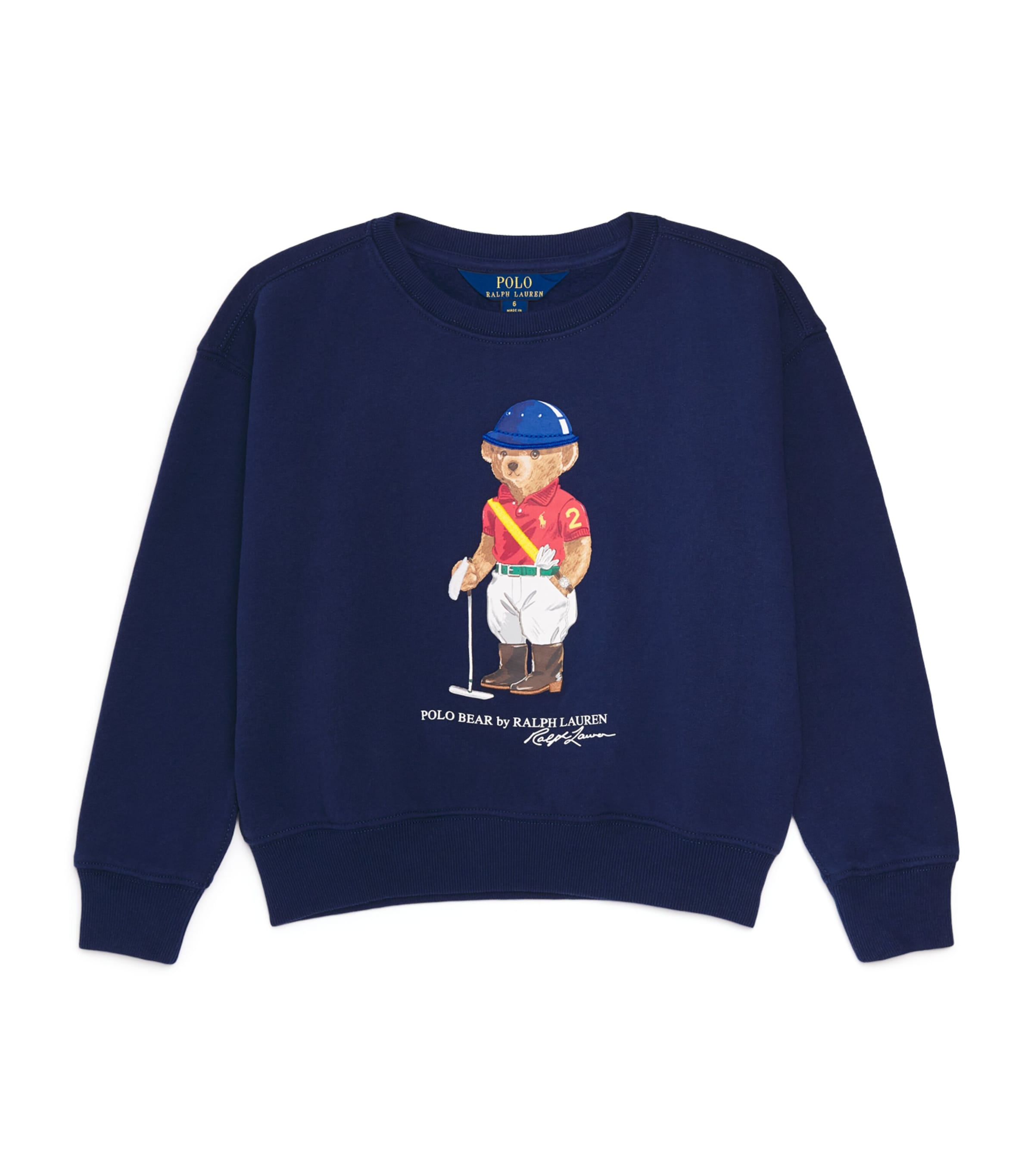Cotton Fleece Polo Bear Sweatshirt (7-14 Years)