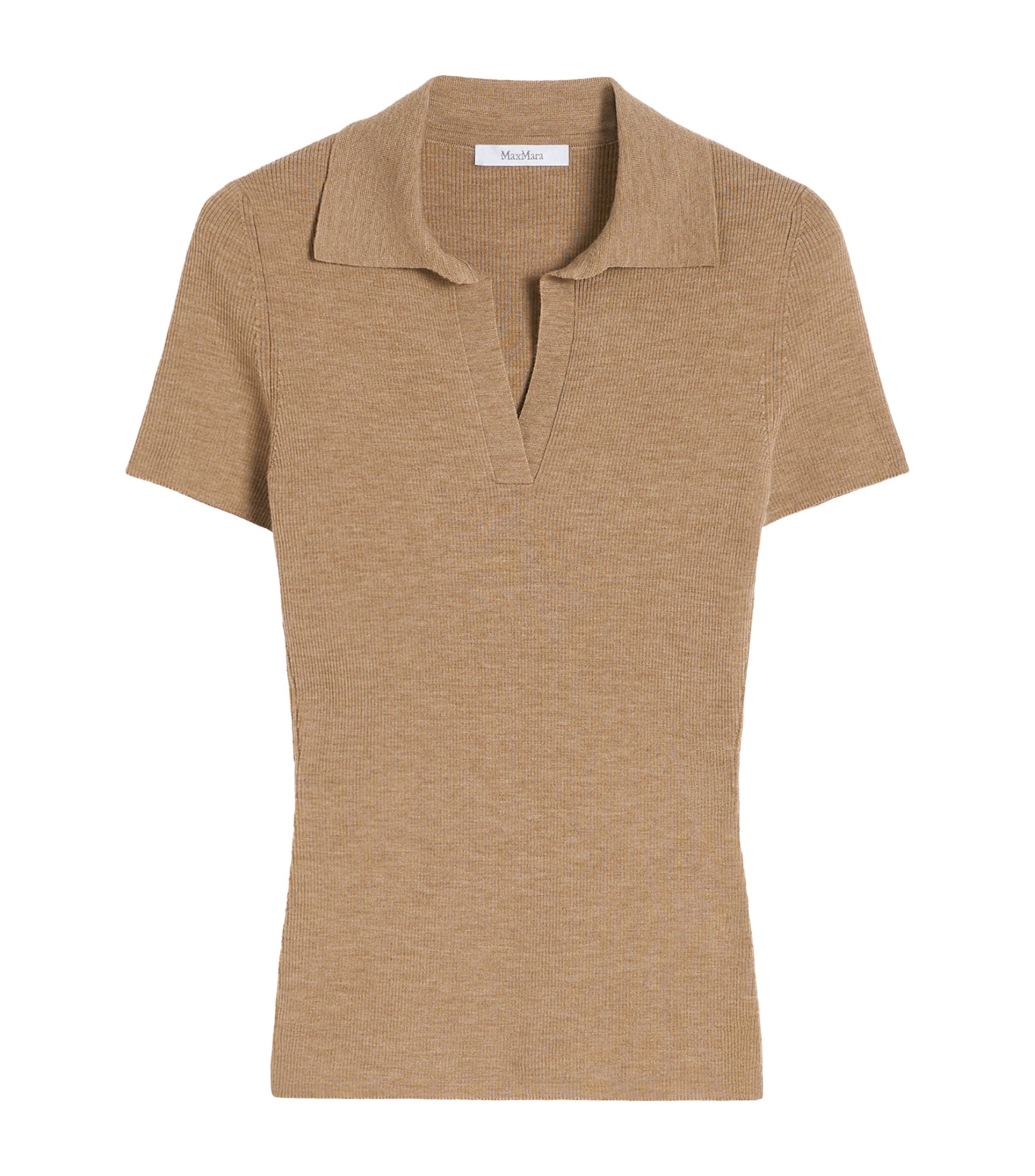 Virgin Wool Collared Top