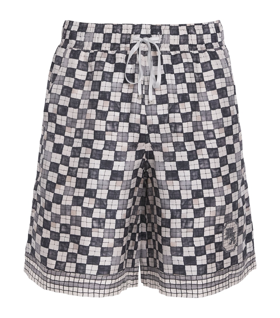 Silk Check Shorts