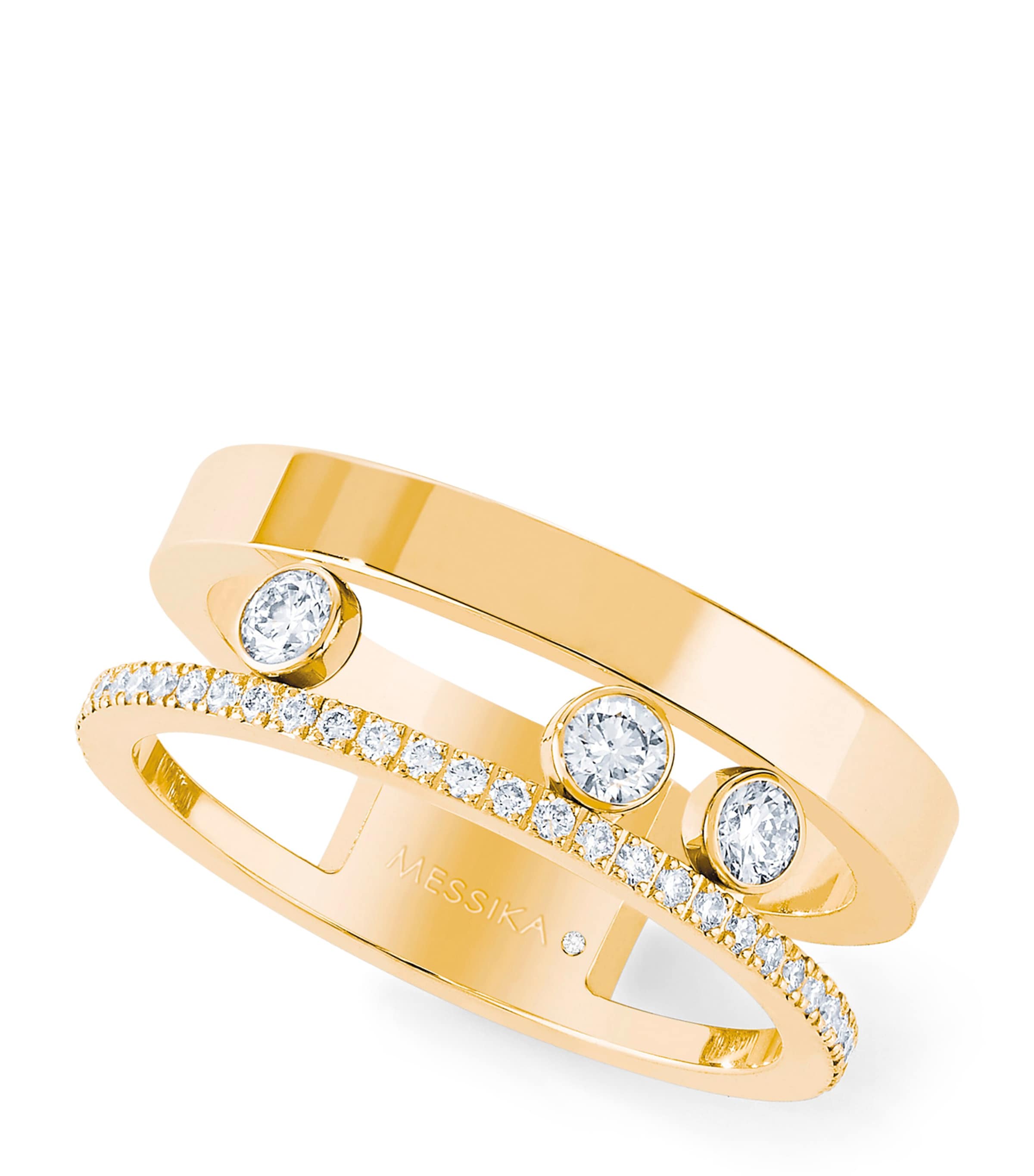 Messika Move Romane Yellow Gold and Diamond Ring (0.31ct) Yellow Gold