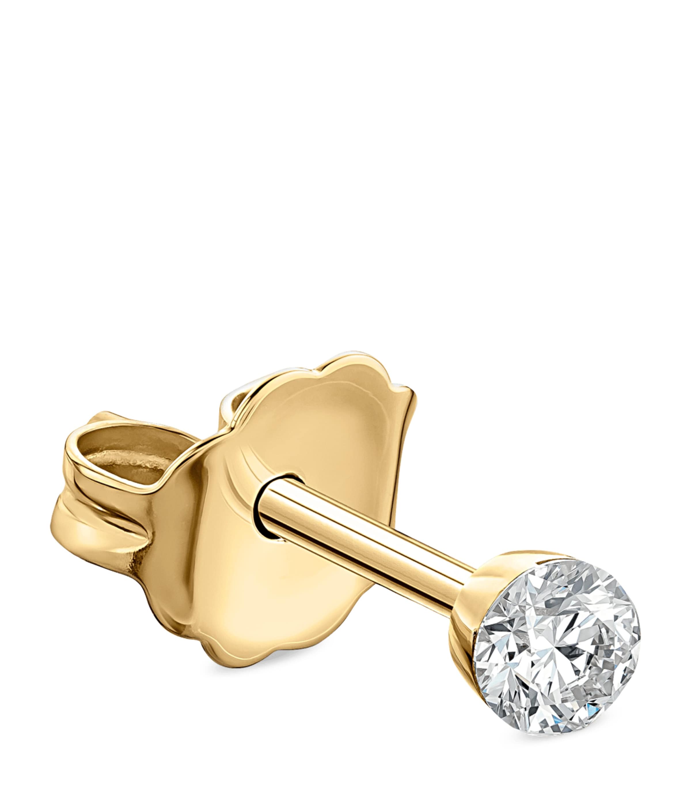 Maria Tash Yellow Gold and Diamond Stud Earring (1.5mm) Yellow Gold