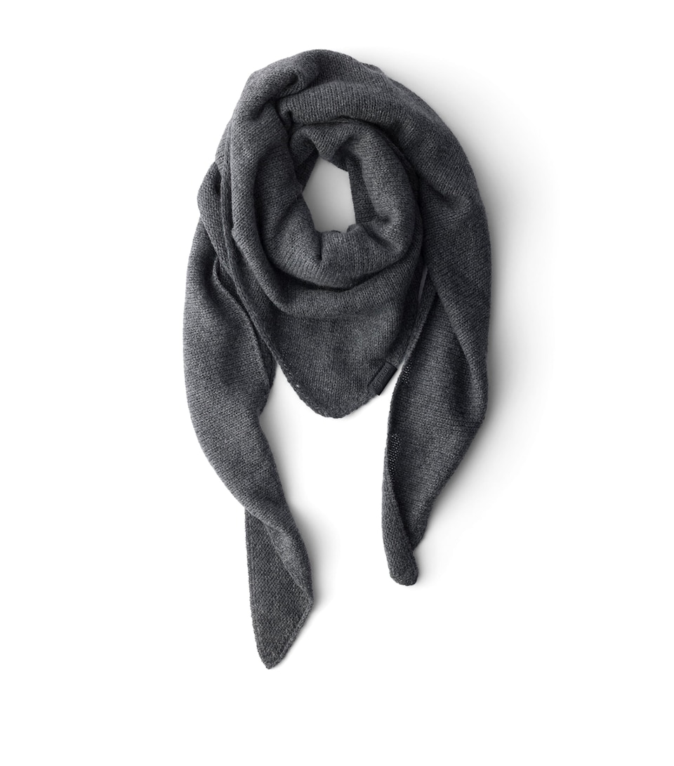 Prada Cashmere Triangular Shawl Grey