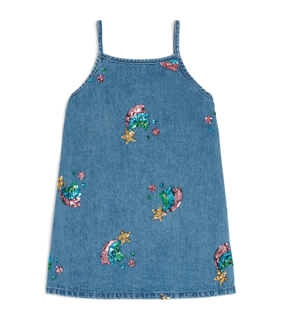 KONGES SLOJD Denim Sequinned Magot Dress (18 Months-10 Years) Star
